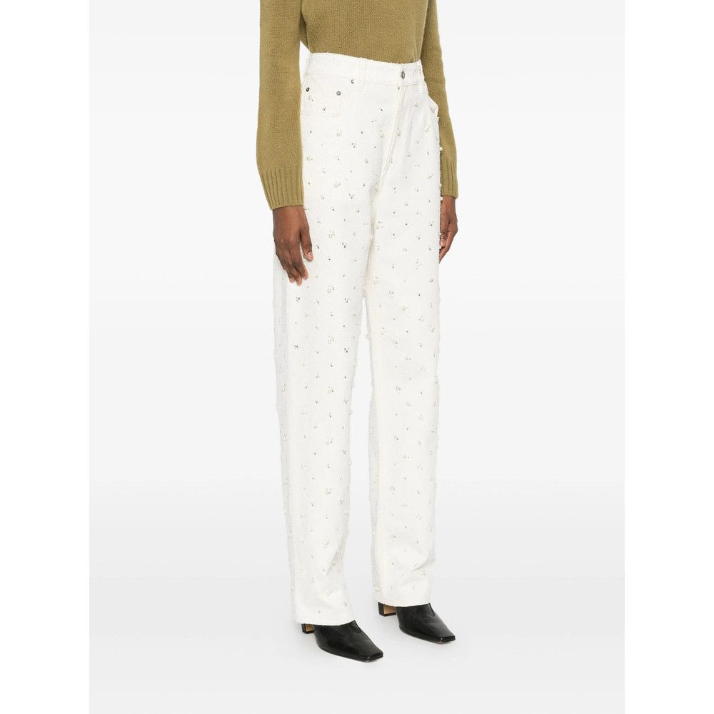 Golden Goose Golden Goose WHITE Trousers - Straight Trousers Size 25" / US 0 / IT 36 - 4 Thumbnail