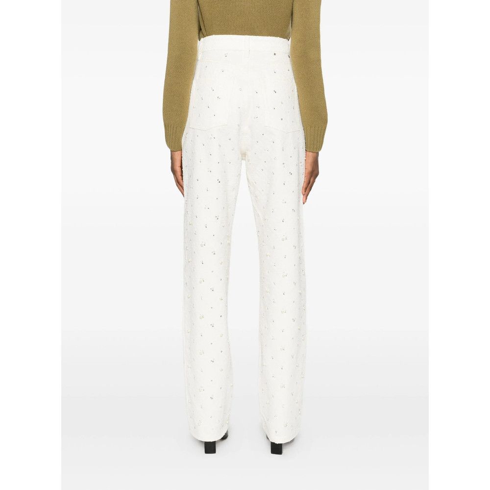 Golden Goose Golden Goose WHITE Trousers - Straight Trousers Size 27" / US 4 / IT 40 - 5 Thumbnail