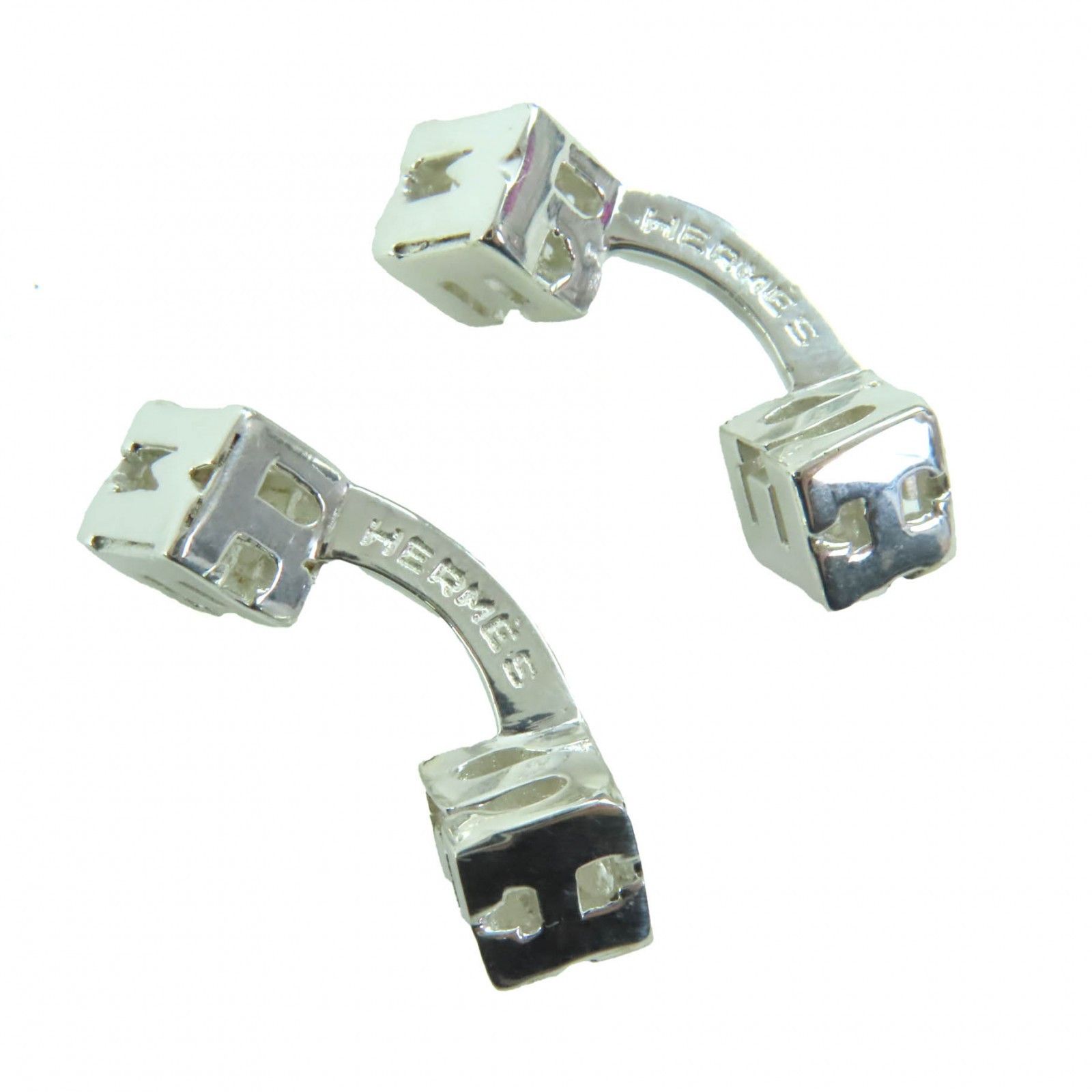 Hermes Hermes Hermès SV925 Cufflinks Metal Cufflinks DUTY FREE for USA Size ONE SIZE - 2 Thumbnail