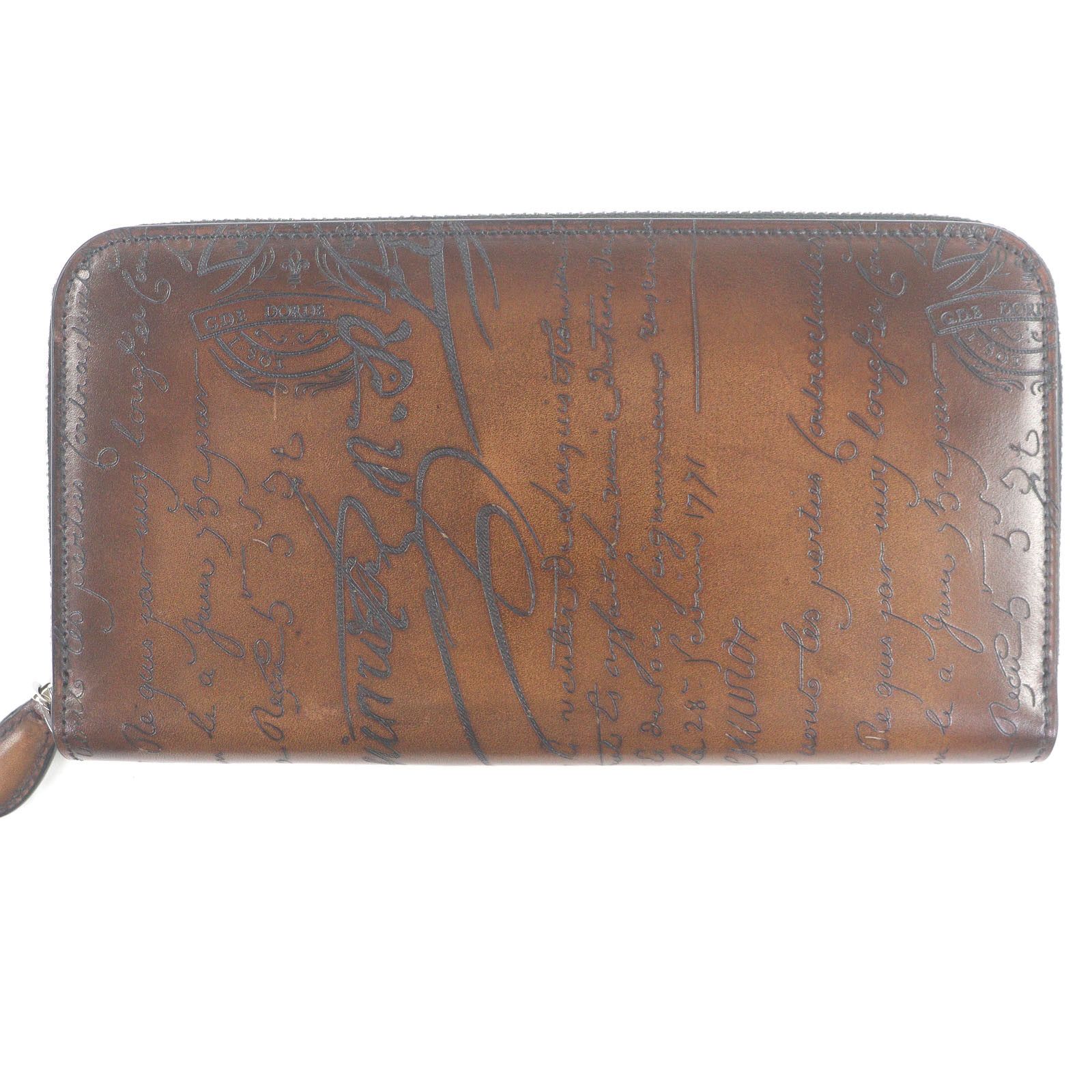 Other Other Berluti Itauba Calligraphy Script Long Zip Wallet Leather Long Wallet DUTY FREE for USA Size ONE SIZE - 3 Thumbnail
