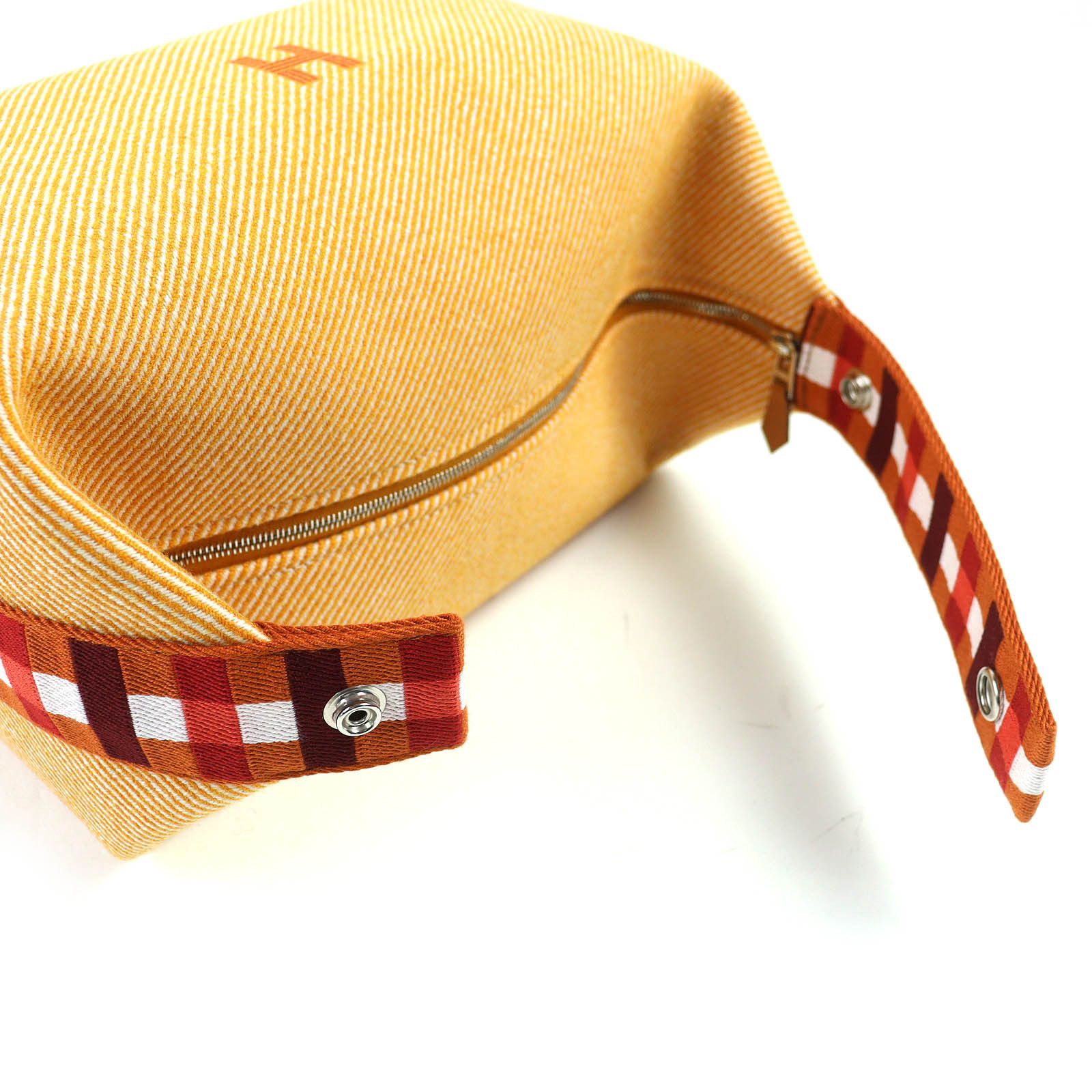Hermes Hermes Hermès BRIDE-A-GM Canvas Handbag Cotton Vanity Bag DUTY FREE for USA Size ONE SIZE - 4 Thumbnail
