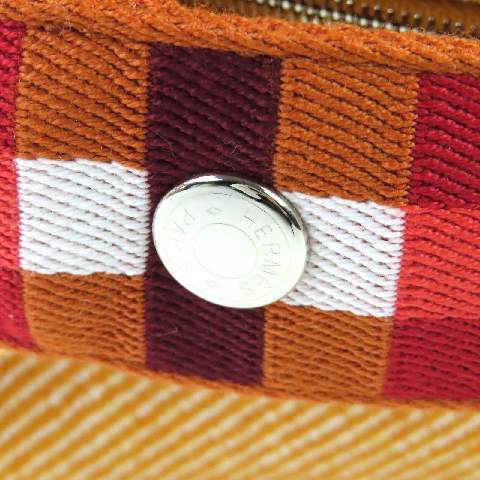 Hermes Hermes Hermès BRIDE-A-GM Canvas Handbag Cotton Vanity Bag DUTY FREE for USA Size ONE SIZE - 9 Thumbnail