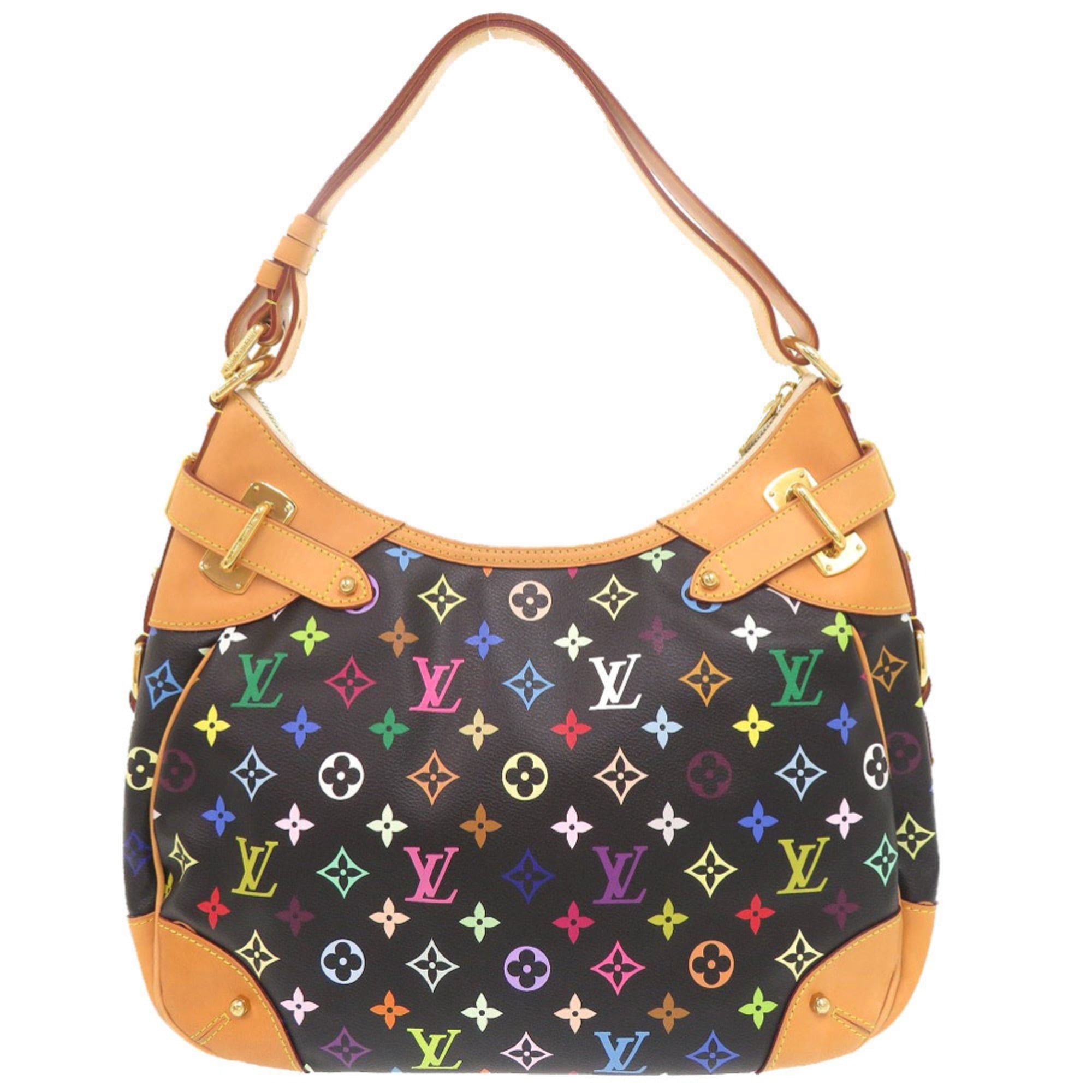 Louis Vuitton Like new Louis Vuitton Greta Monogram Multicolore M40196 Noir Shoulder Bag LV 1481 Size ONE SIZE - 2 Thumbnail