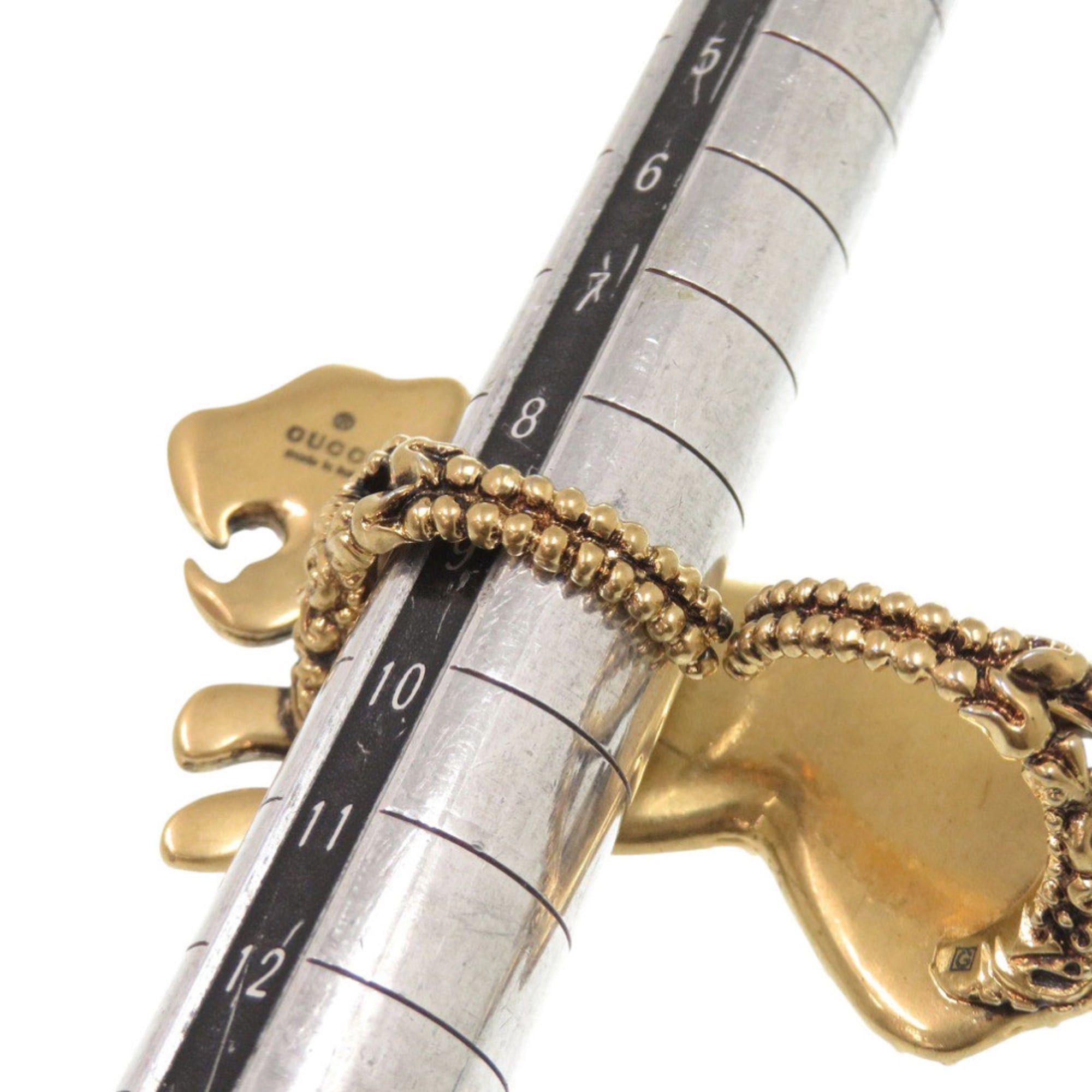 Gucci Excellent condition Gucci double finger ring, panther metal, rhinestones and gold, 1001 Size ONE SIZE - 7 Thumbnail