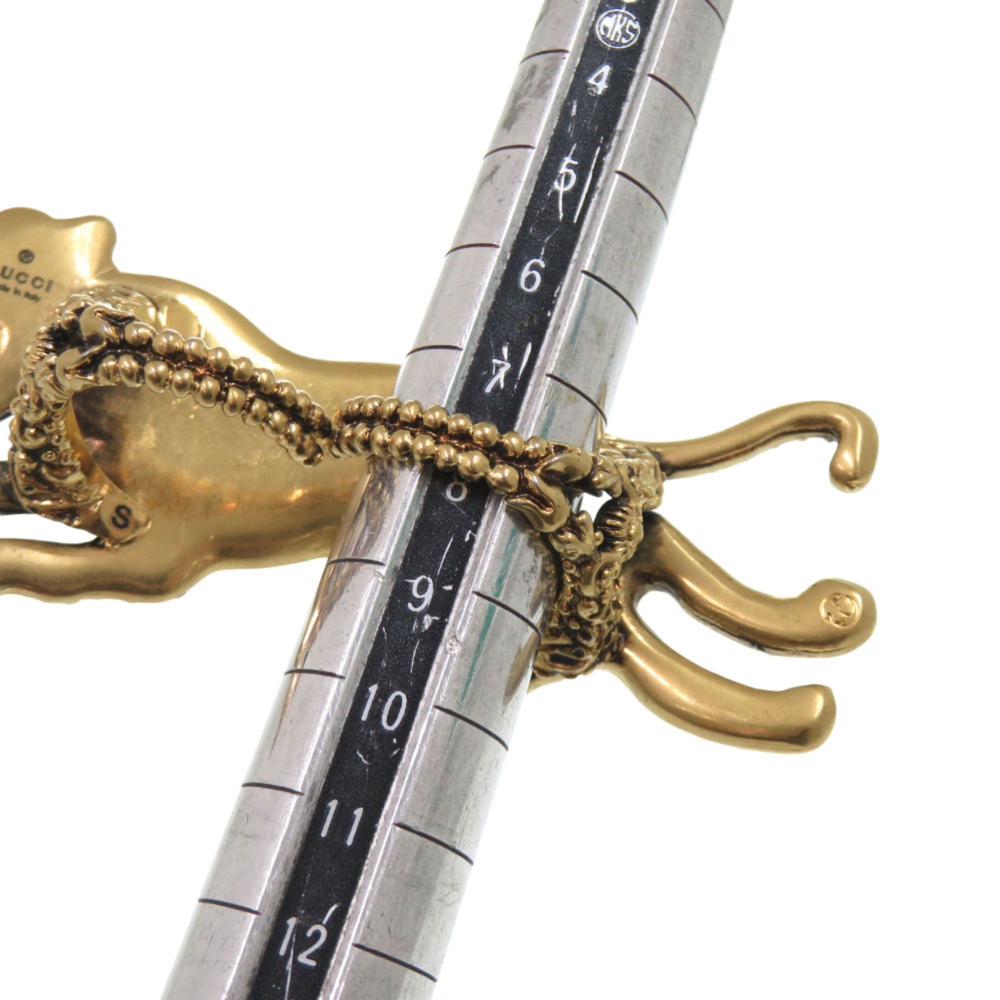 Gucci Excellent condition Gucci double finger ring, panther metal, rhinestones and gold, 1001 Size ONE SIZE - 8 Thumbnail