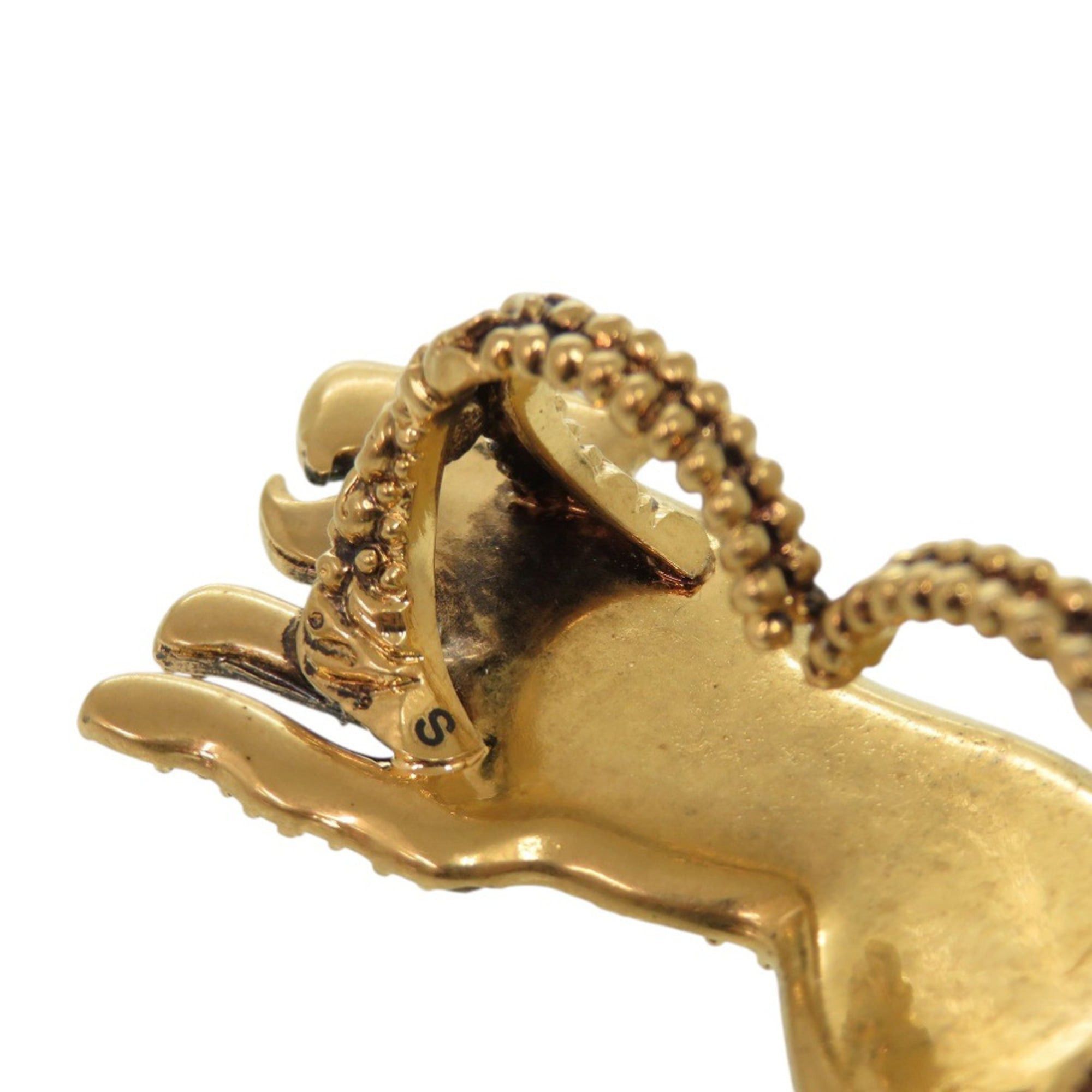 Gucci Excellent condition Gucci double finger ring, panther metal, rhinestones and gold, 1001 Size ONE SIZE - 5 Thumbnail