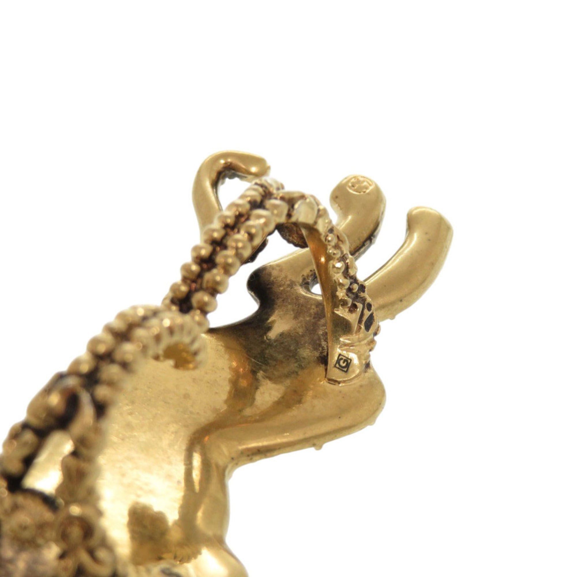 Gucci Excellent condition Gucci double finger ring, panther metal, rhinestones and gold, 1001 Size ONE SIZE - 4 Thumbnail