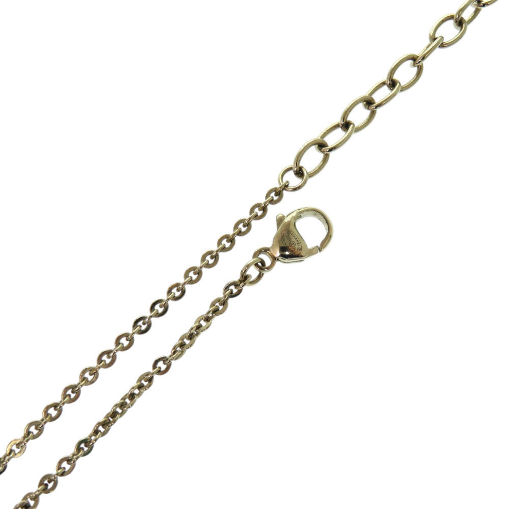Chanel Excellent condition Chanel Coco Mark mirror ball metal rhinestone red necklace 0463 Size ONE SIZE - 6 Thumbnail