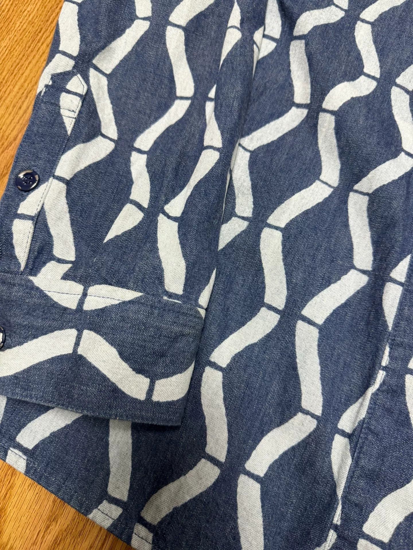 Visvim visvim bamboo texture lhamo shirt indigo Size US M / EU 48-50 / 2 - 3 Thumbnail