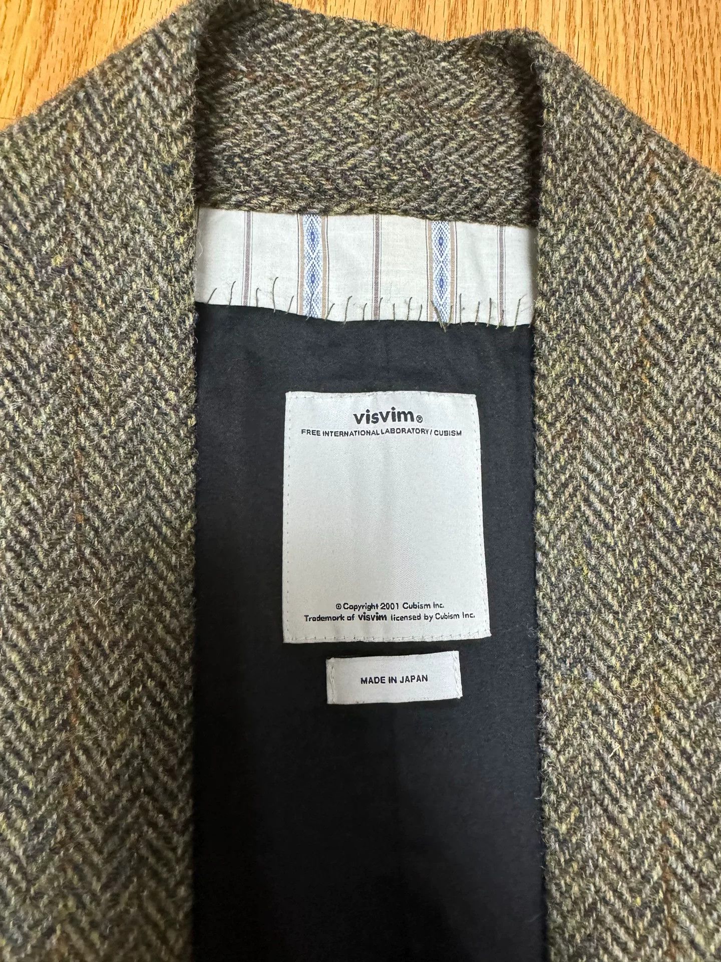 Visvim visvim harris tweed sanjuro jacket olive Size US L / EU 52-54 / 3 - 3 Thumbnail