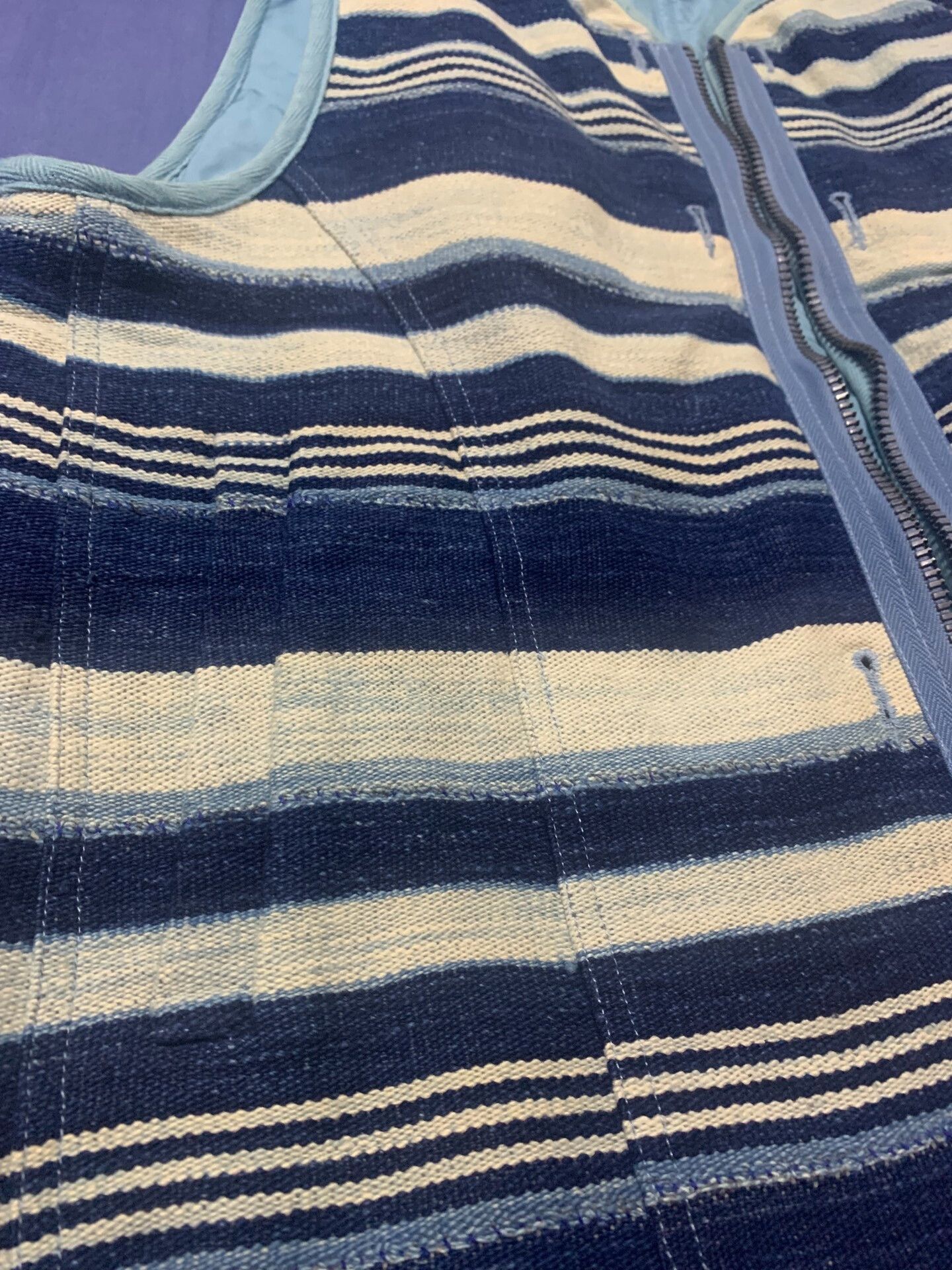 Visvim visvim 19ss iris vest blue stripes Size US L / EU 52-54 / 3 - 3 Thumbnail