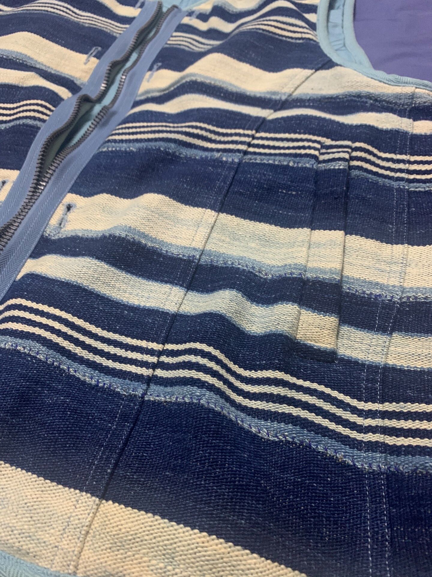 Visvim visvim 19ss iris vest blue stripes Size US L / EU 52-54 / 3 - 4 Thumbnail