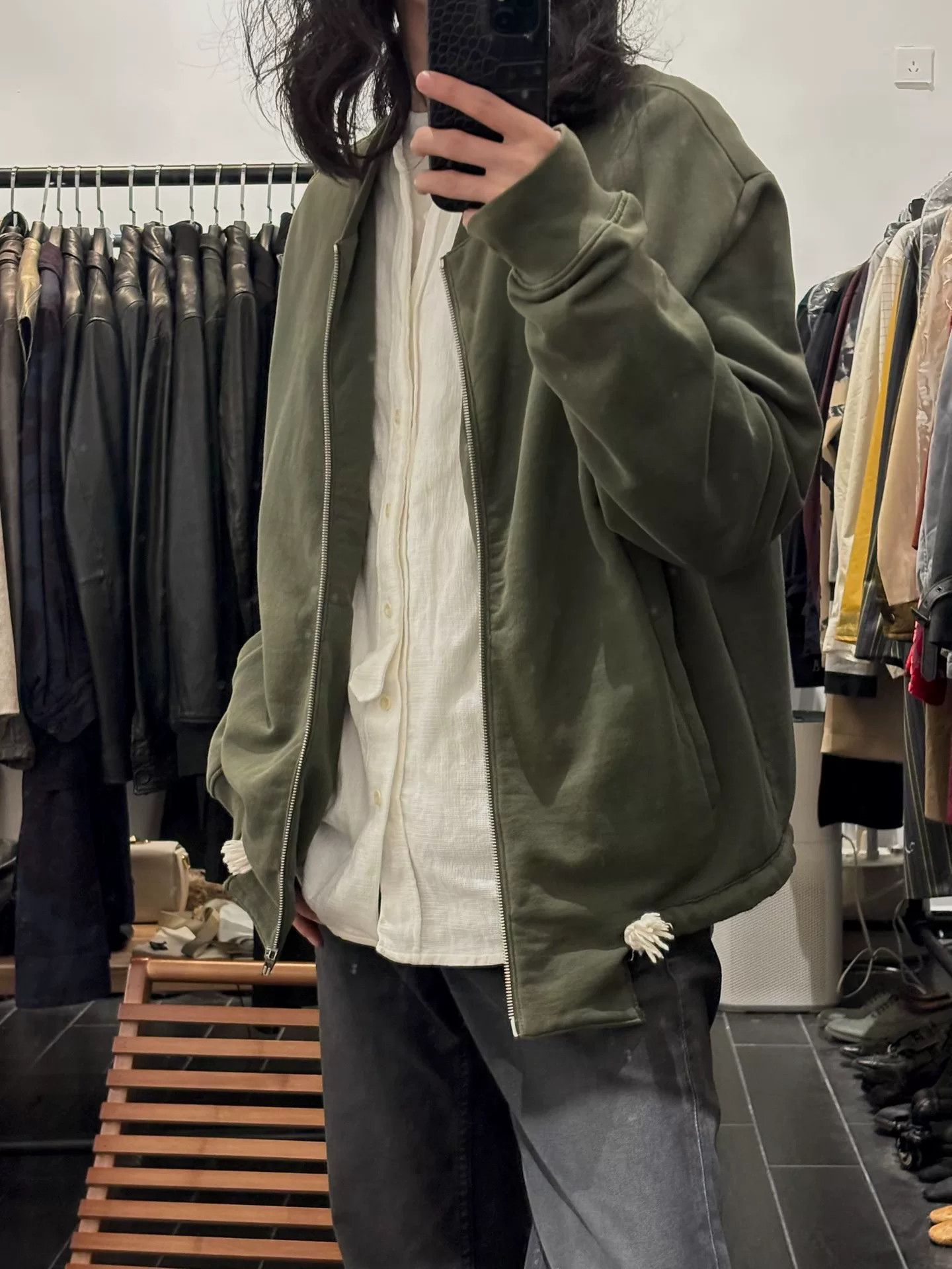 Maison Margiela maison margiela aw2017 green bomber jacket Size US M / EU 48-50 / 2 - 2 Thumbnail