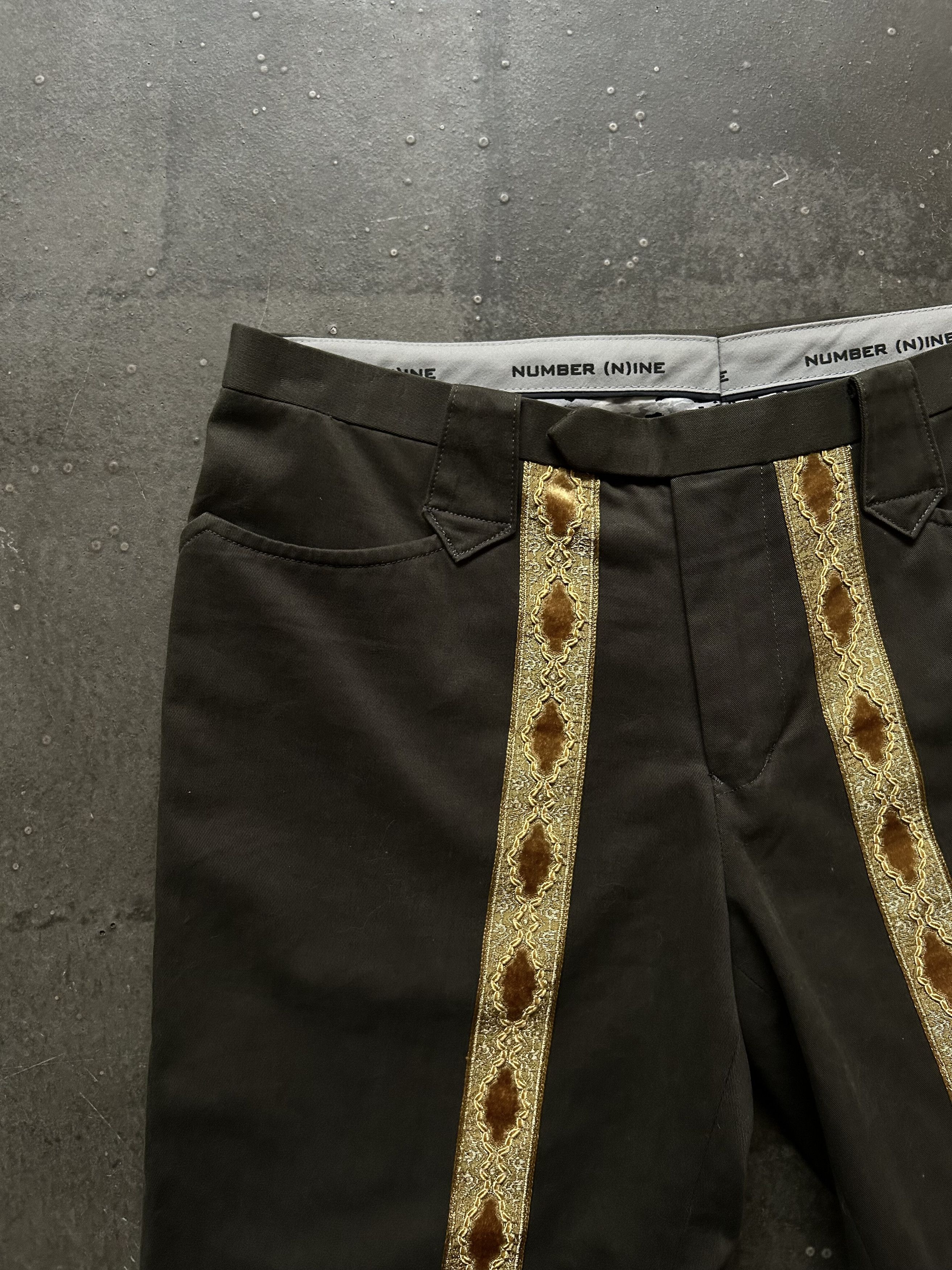 Number (N)ine embroidered shorts with gold trim Size US 30 / EU 46 - 6 Thumbnail
