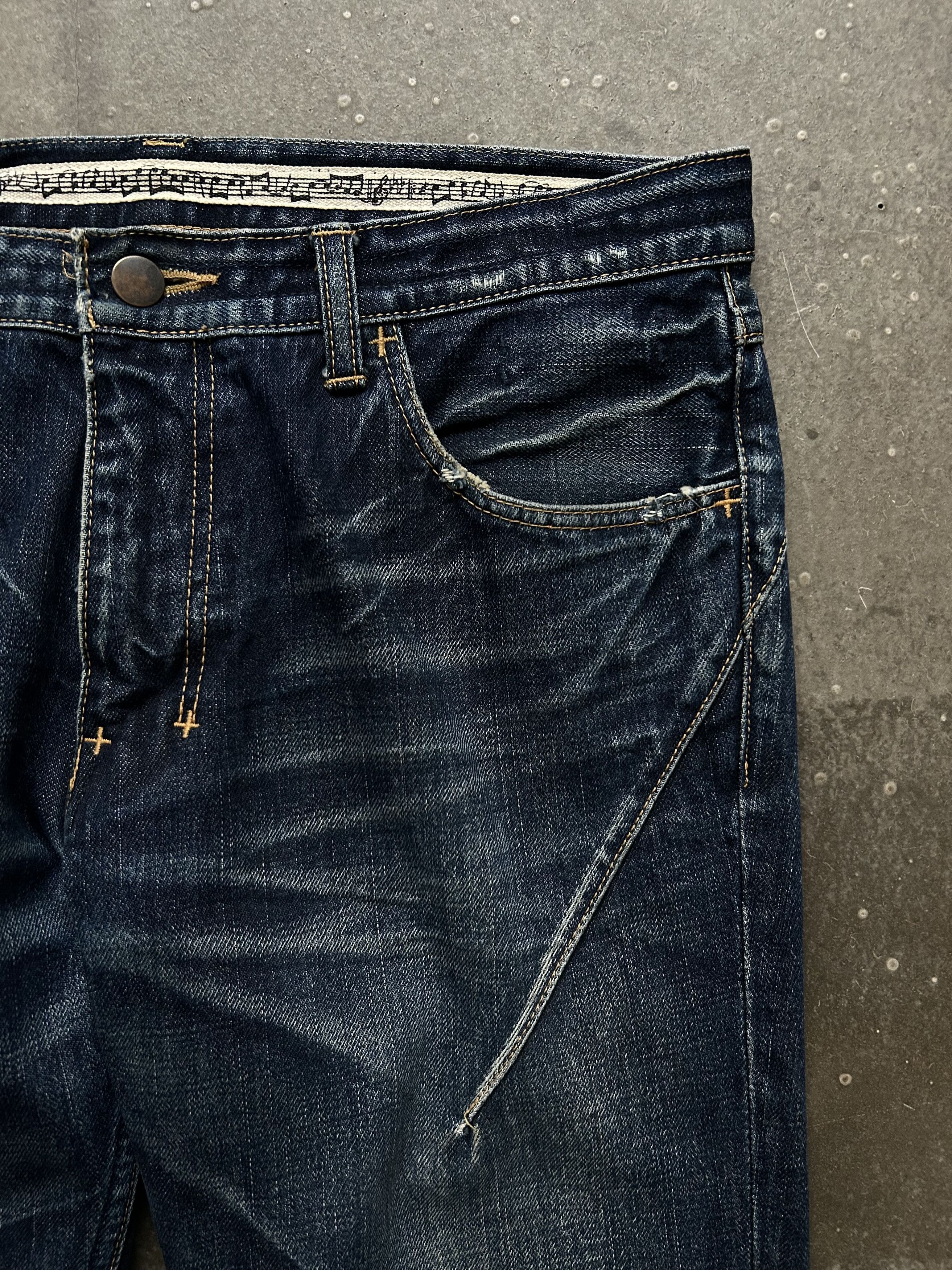 Number (N)ine distressed washed denim pants by number nine Size US 30 / EU 46 - 3 Thumbnail