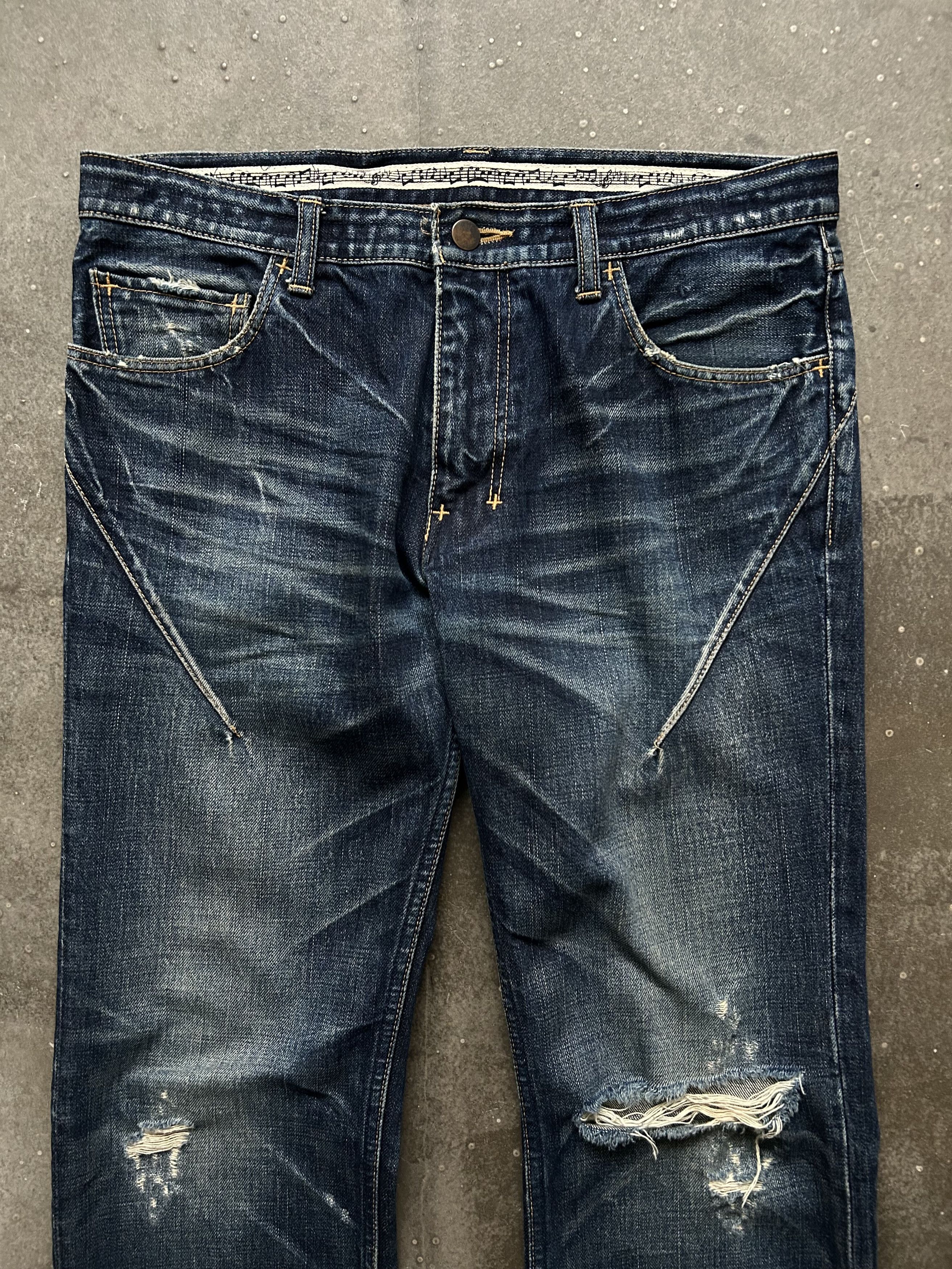 Number (N)ine distressed washed denim pants by number nine Size US 30 / EU 46 - 2 Thumbnail