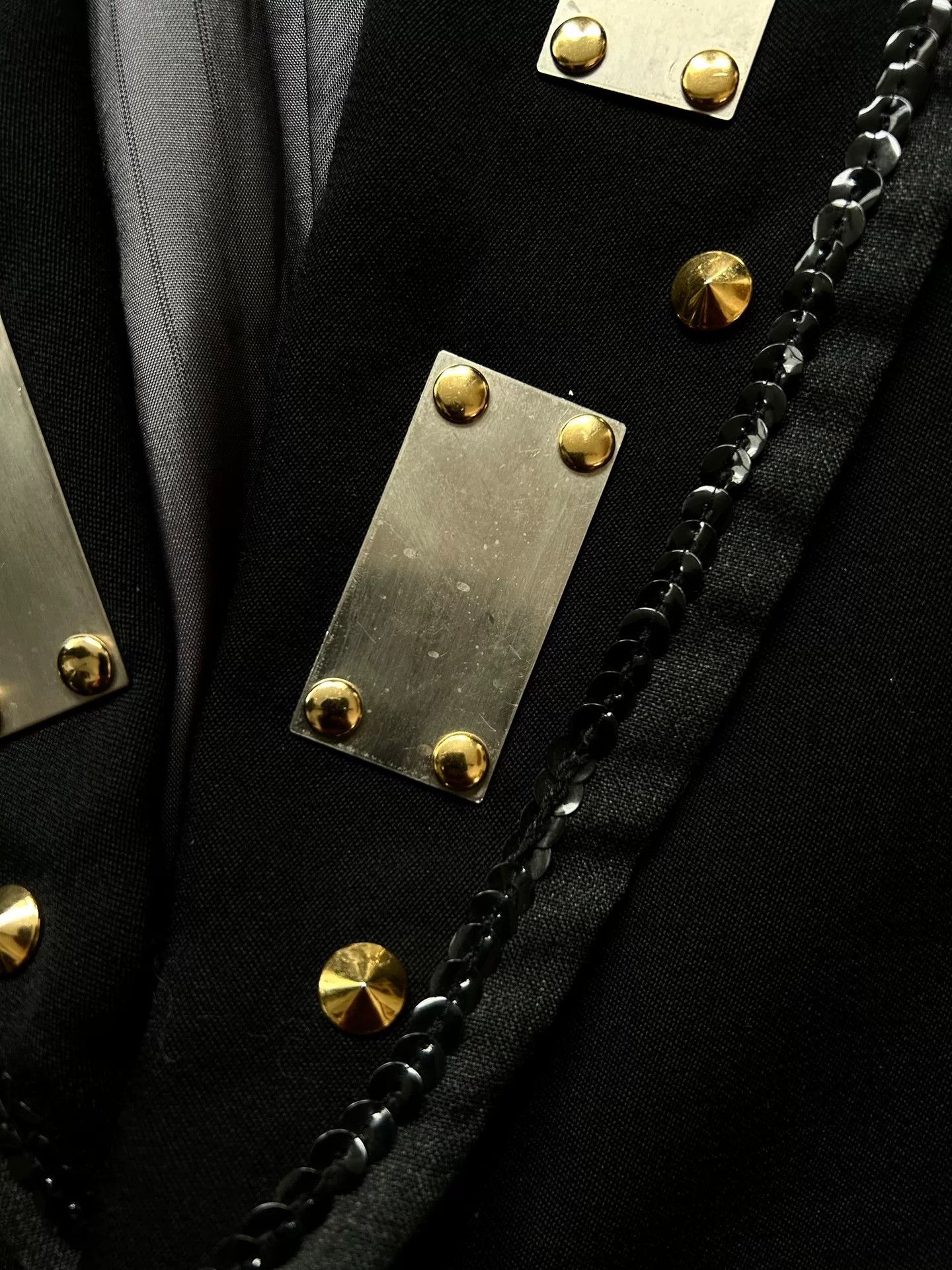 Hiroshi Fujiwara Kohshin Satoh Studded Lapel Blazer Jacket Size US M / EU 48-50 / 2 - 2 Thumbnail