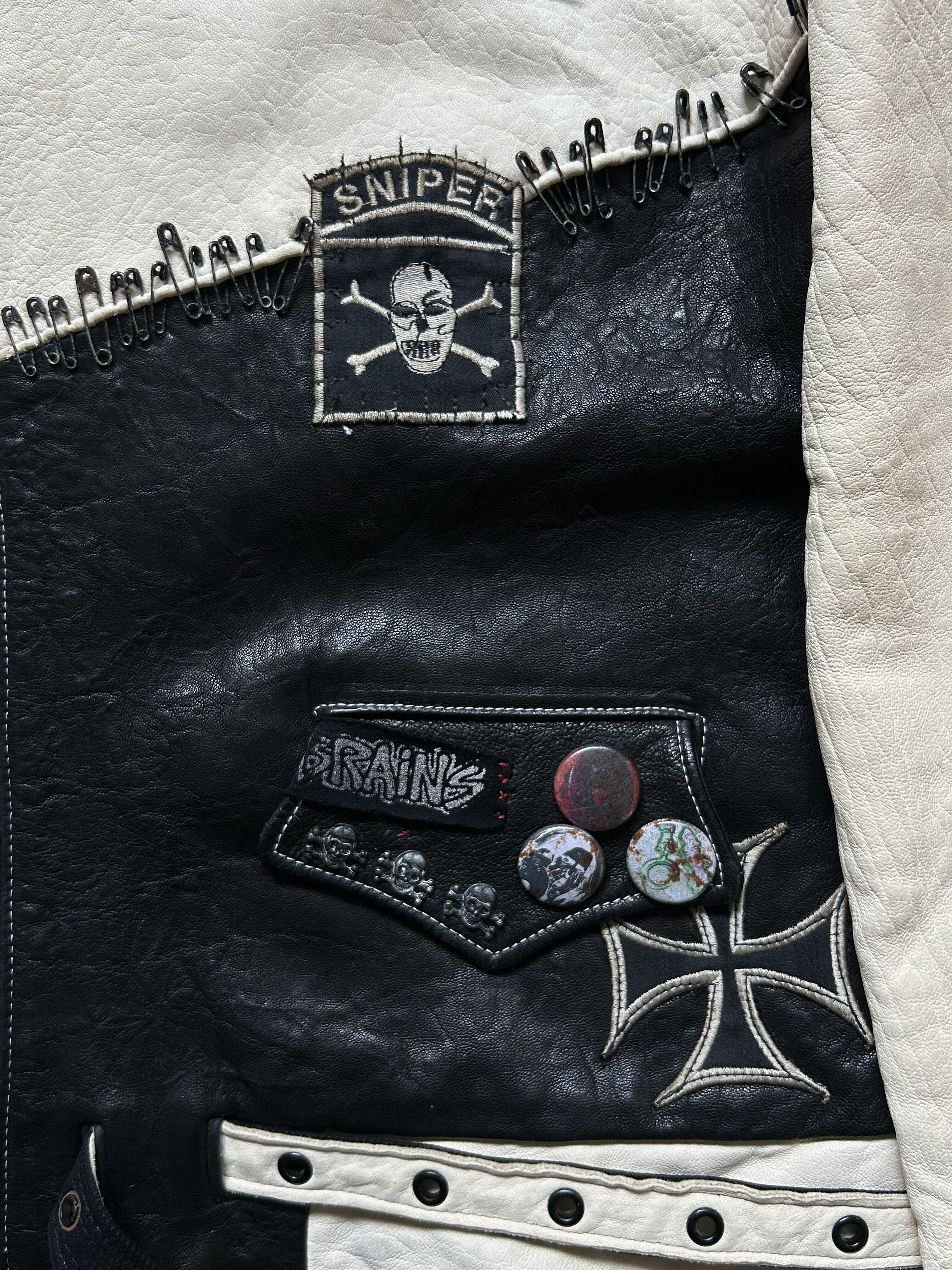 Diamond Leather Collection diamond dogs patchwork jacket with plaid collar Size US M / EU 48-50 / 2 - 8 Thumbnail