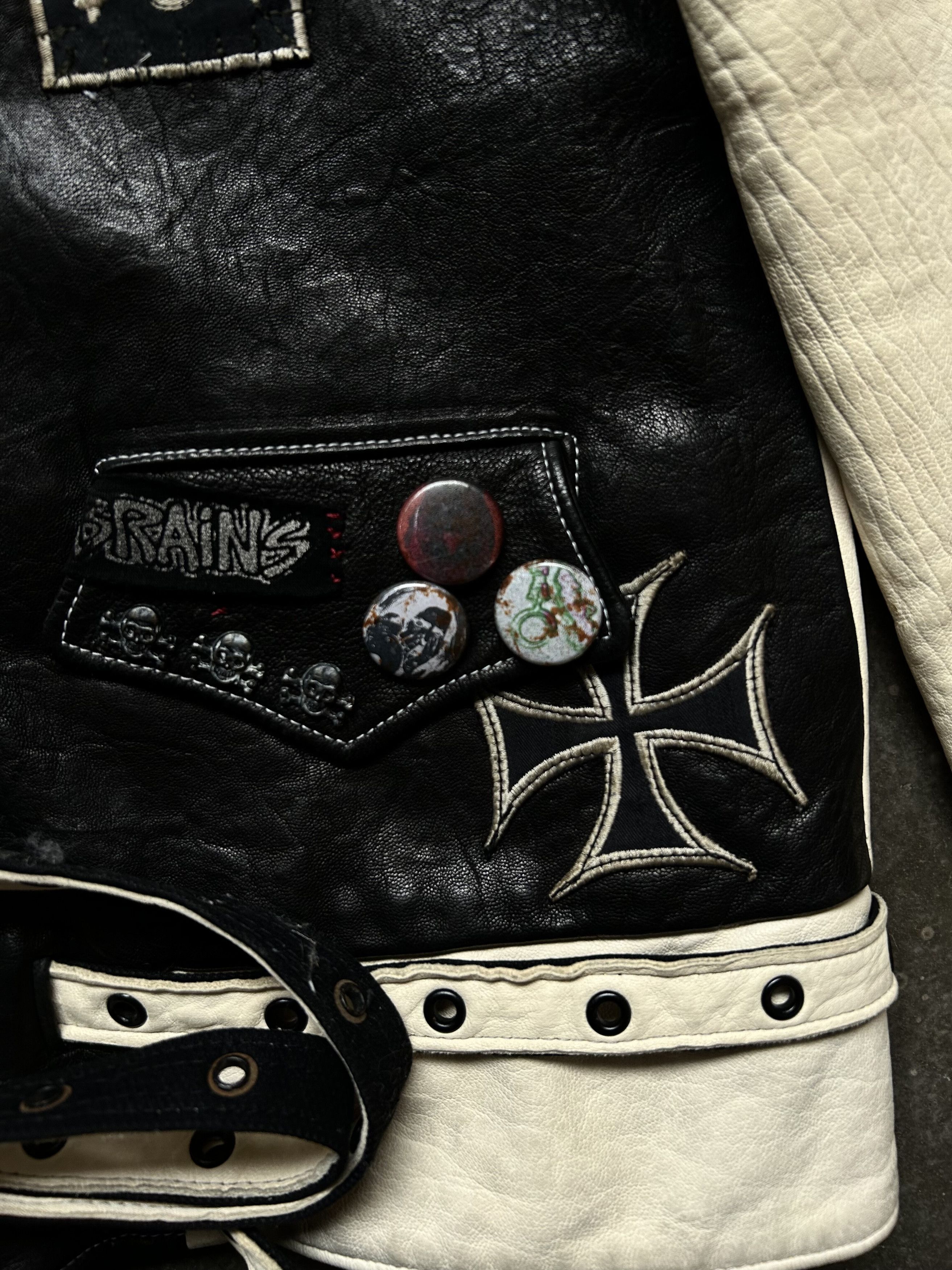 Diamond Leather Collection diamond dogs patchwork jacket with plaid collar Size US M / EU 48-50 / 2 - 5 Thumbnail