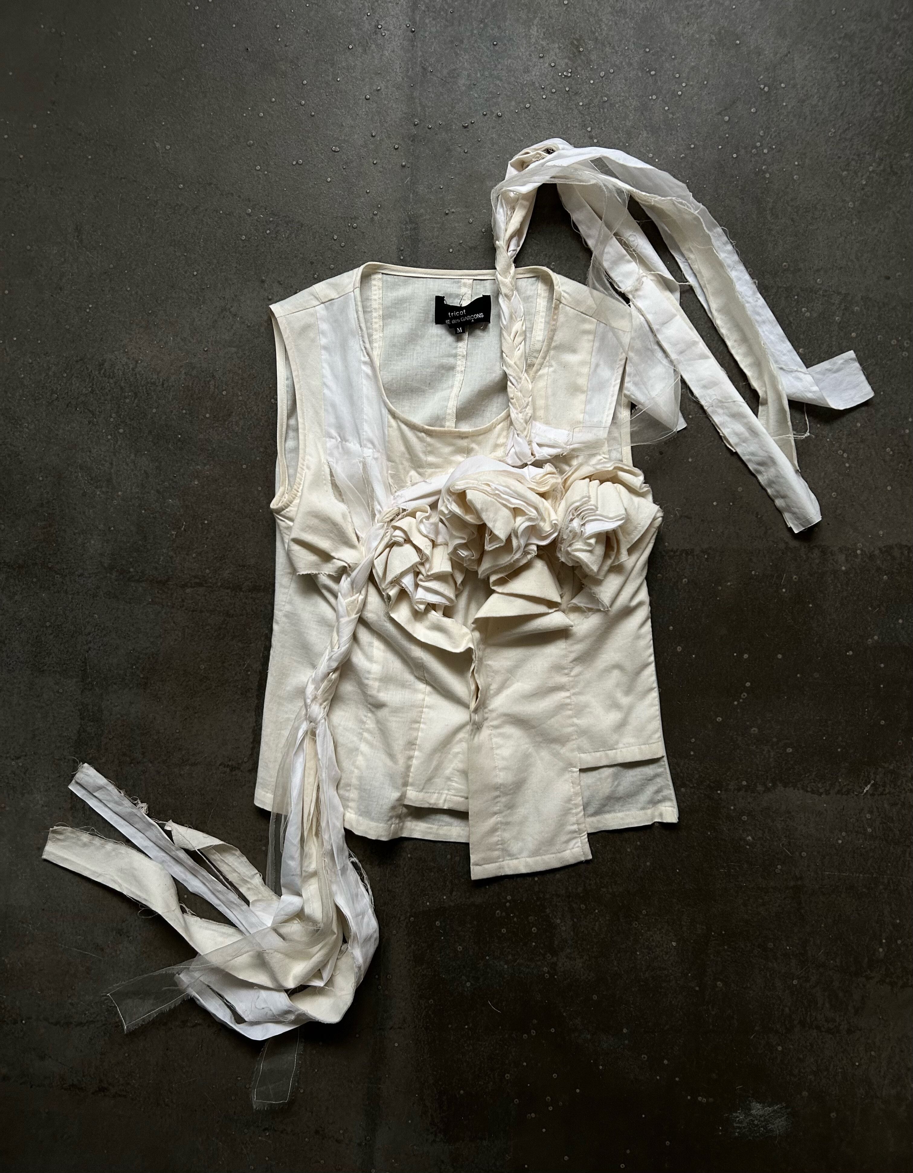 Comme des Garcons comme des garçons floral frill vest Size S / US 4 / IT 40 - 3 Thumbnail