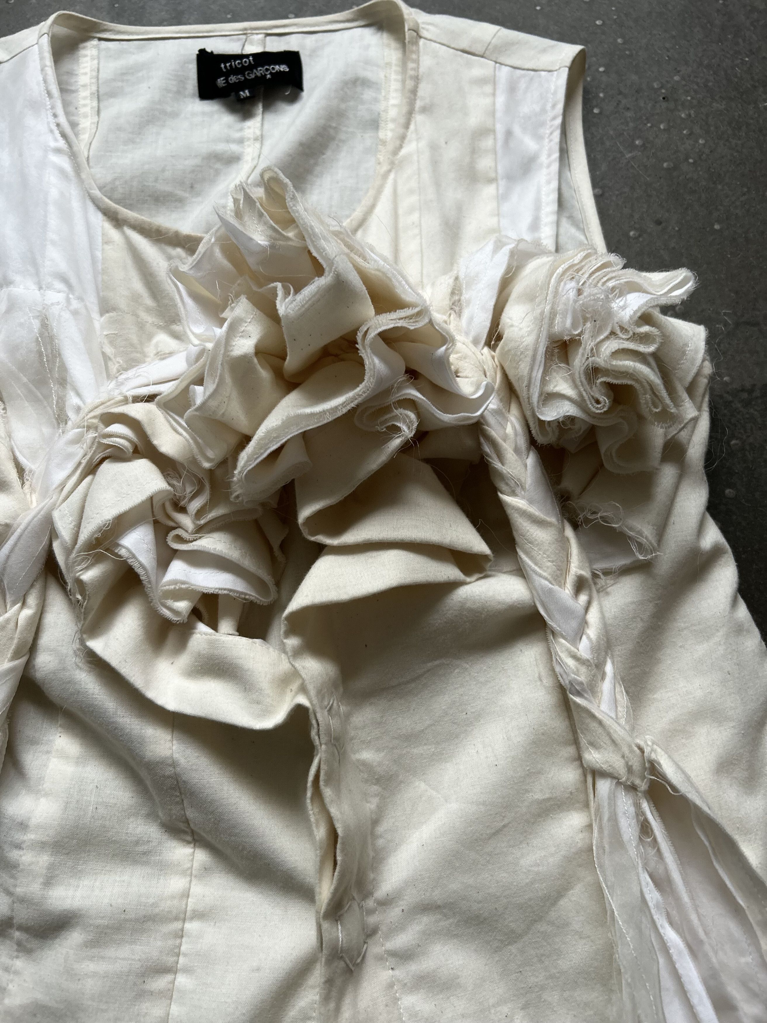 Comme des Garcons comme des garçons floral frill vest Size S / US 4 / IT 40 - 2 Thumbnail