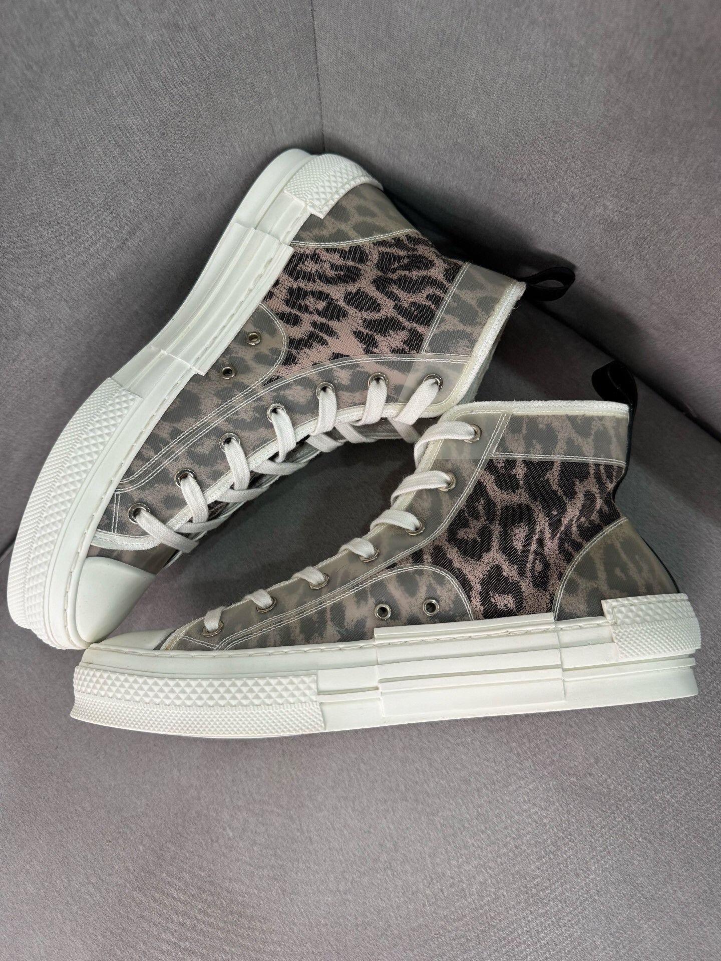 Dior Dior B23 Leopard Print High Top Sneakers Size US 8.5 / EU 41-42 - 4 Thumbnail