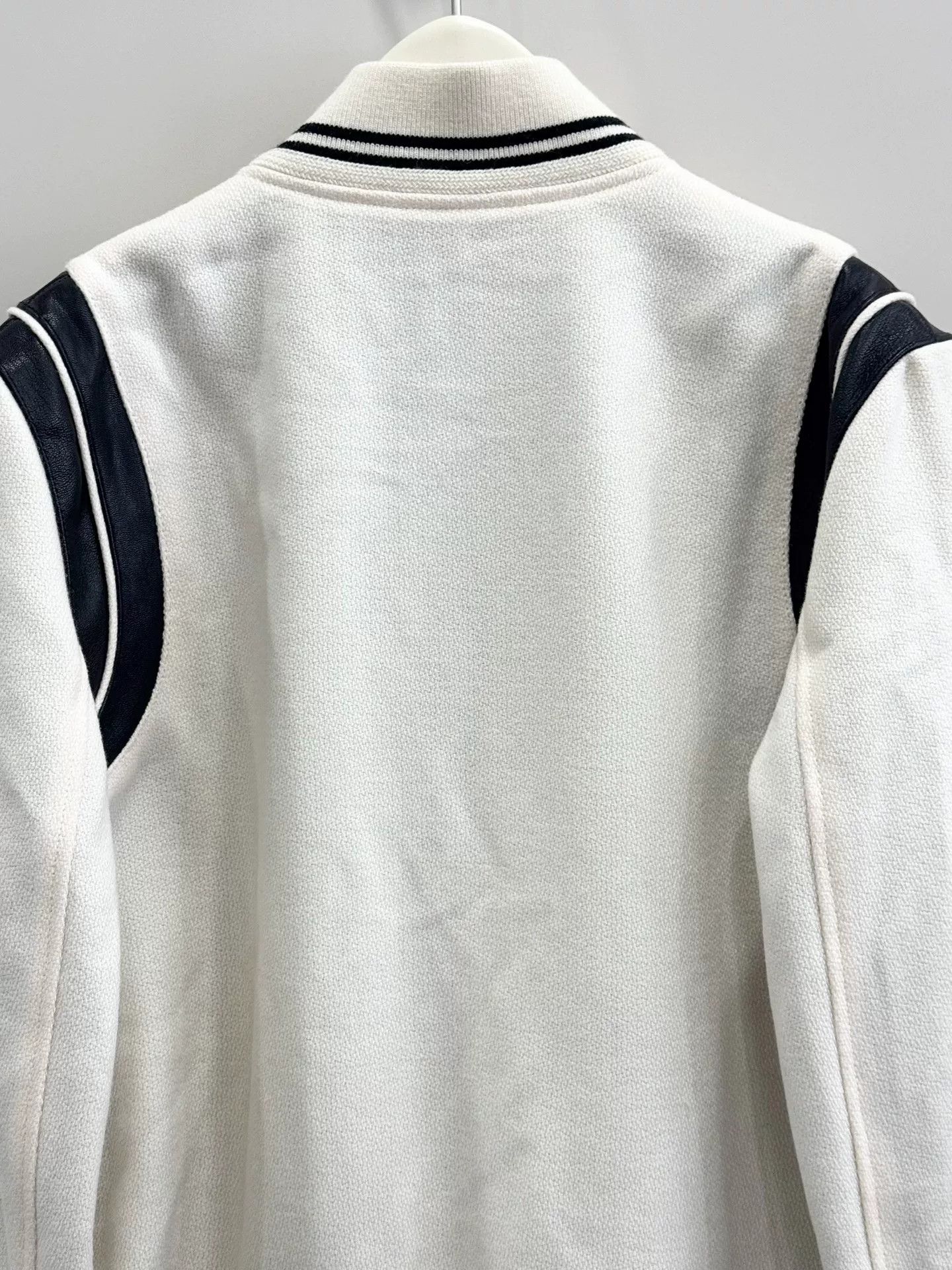 Saint Laurent Paris white baseball jacket by saint laurent Size US L / EU 52-54 / 3 - 5 Thumbnail