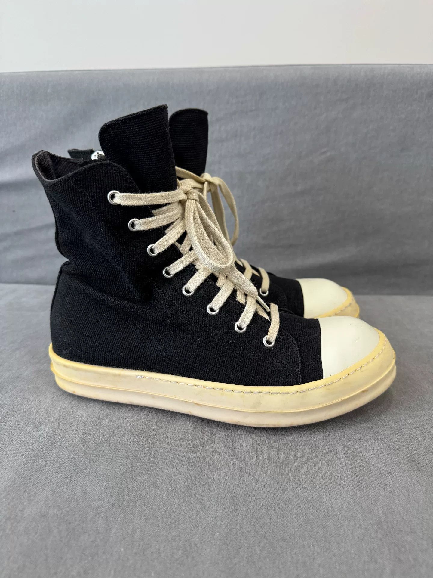 Rick Owens rick owens canvas high top sneakers size 40 Size US 7.5 / EU 40-41 - 2 Thumbnail
