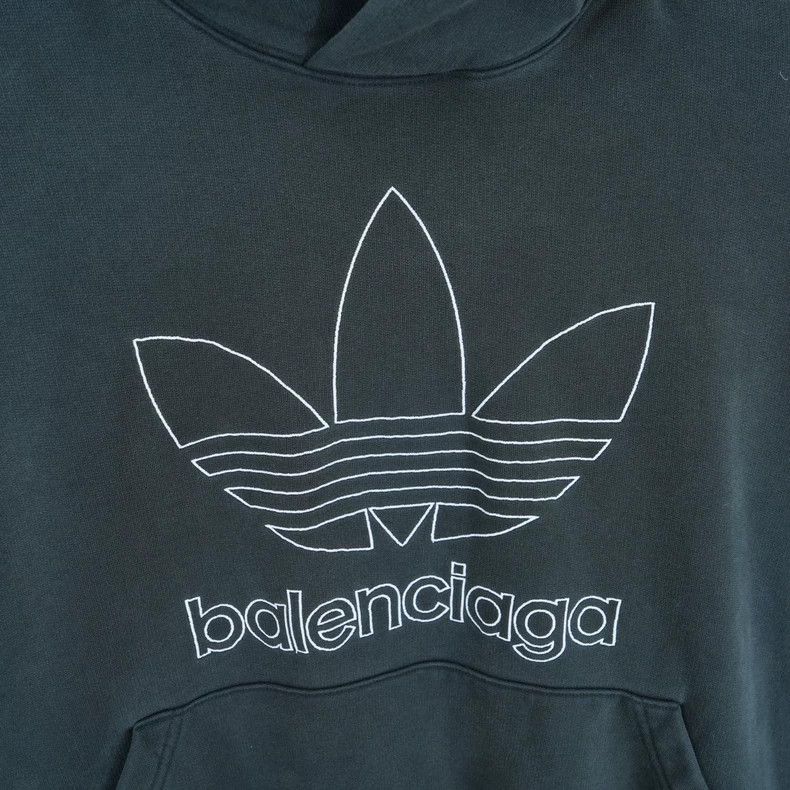 Balenciaga Balenciaga x adidas Logo Hoodie Size US L / EU 52-54 / 3 - 3 Thumbnail