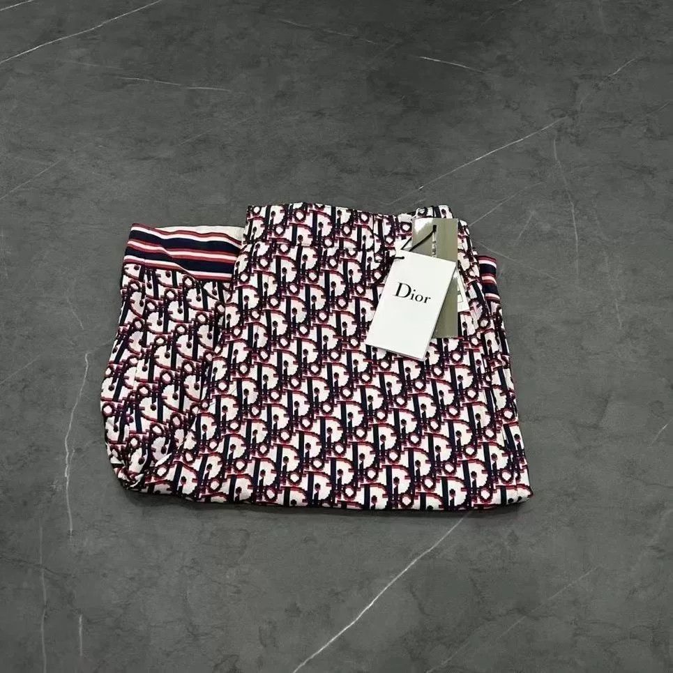 Dior Dior Logo Print Silk Shorts Size US 38 / EU 54 - 6 Thumbnail