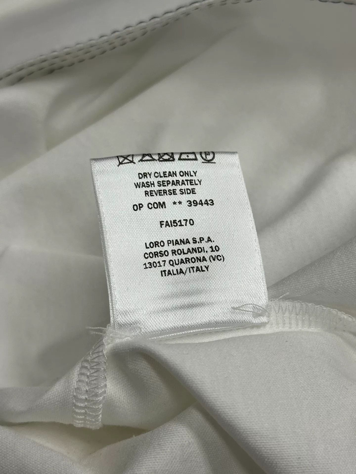 Loro Piana Loro Piana White Crewneck Top Size US M / EU 48-50 / 2 - 6 Thumbnail