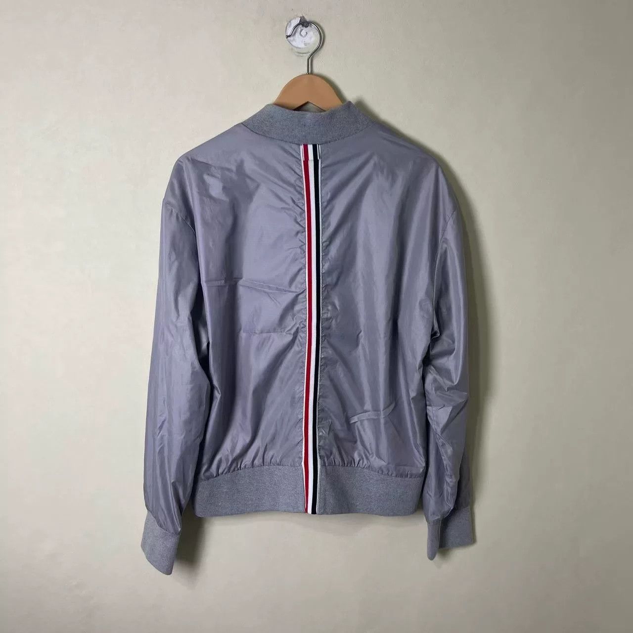 Thom Browne THOMBROWNE Gray Nylon Stripe Jacket Size US S / EU 44-46 / 1 - 2 Thumbnail