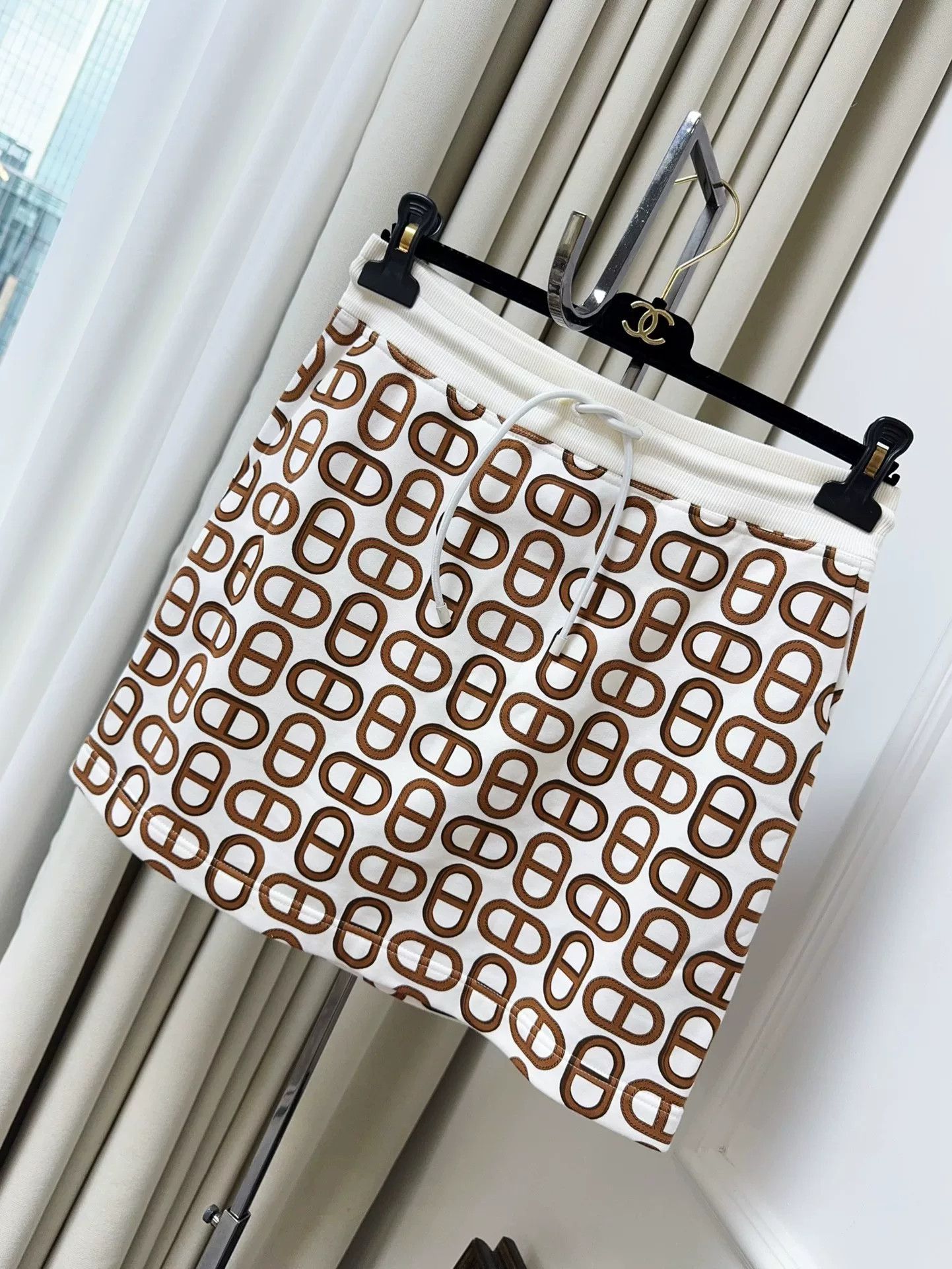 Hermes Hermes Printed Drawstring Short Skirt Size US 38 / EU 54 - 5 Thumbnail