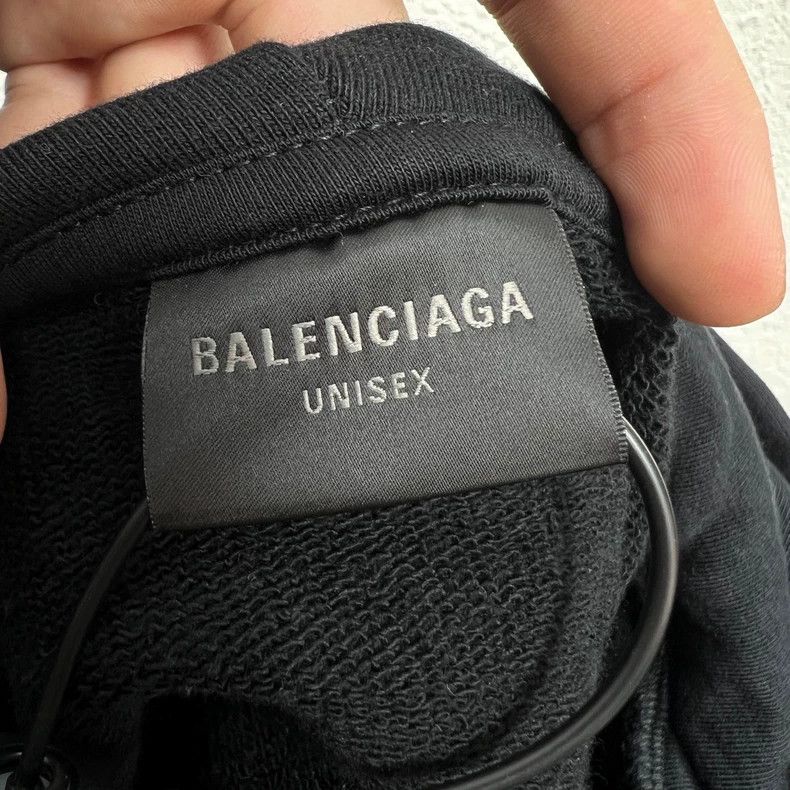 Balenciaga Balenciaga Logo All-Over Print Hoodie Black S Size US S / EU 44-46 / 1 - 3 Thumbnail