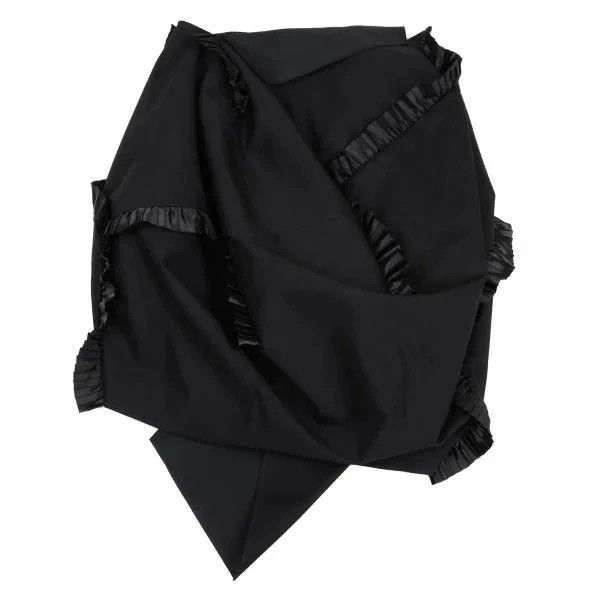 Comme des Garcons COMME des GARCONS Black Ruffled Midi Skirt Size US 28 / EU 44 - 2 Thumbnail