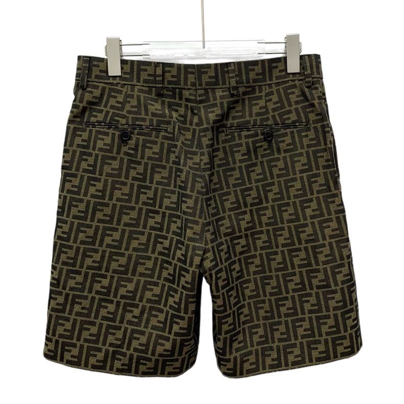 Fendi Fendi Brown Logo Print Casual Shorts Size US 38 / EU 54 - 2 Thumbnail