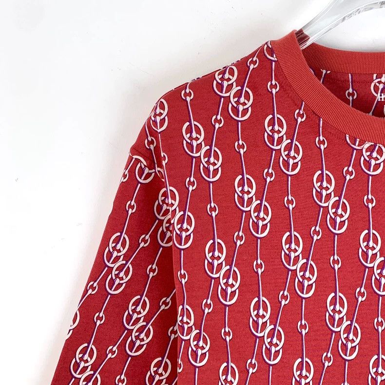 Hermes Hermes Cliquetis Red Cotton Dress Size US 38 / EU 54 - 3 Thumbnail