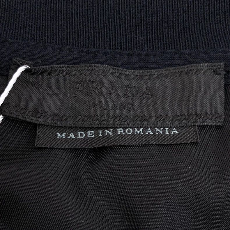 Prada Prada Black Triangle Logo Cotton T-shirt Size US XXL / EU 58 / 5 - 6 Thumbnail