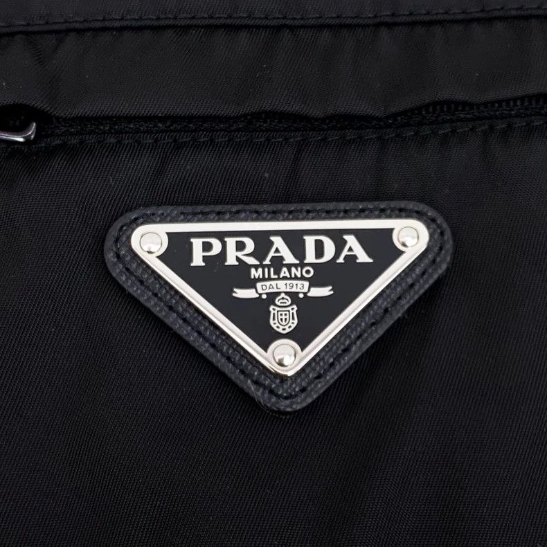Prada Prada Black Triangle Logo Cotton T-shirt Size US XXL / EU 58 / 5 - 5 Thumbnail