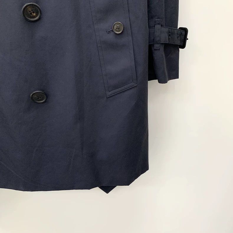 Burberry Burberry Blue Cotton Trench Coat Size US XS / EU 42 / 0 - 4 Thumbnail