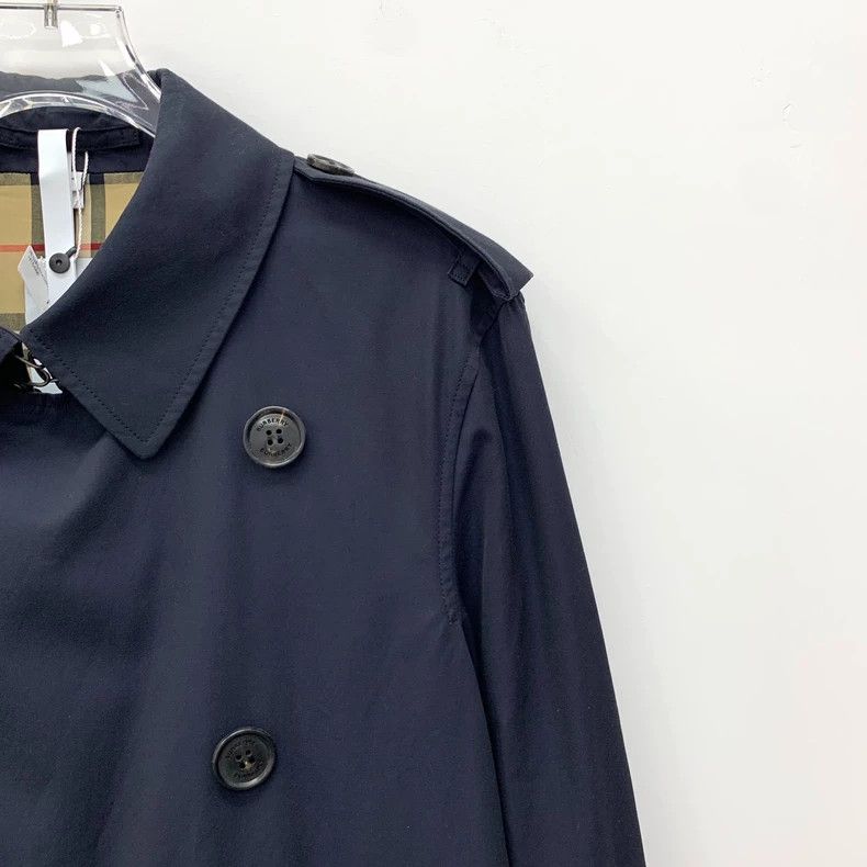 Burberry Burberry Blue Cotton Trench Coat Size US XS / EU 42 / 0 - 3 Thumbnail