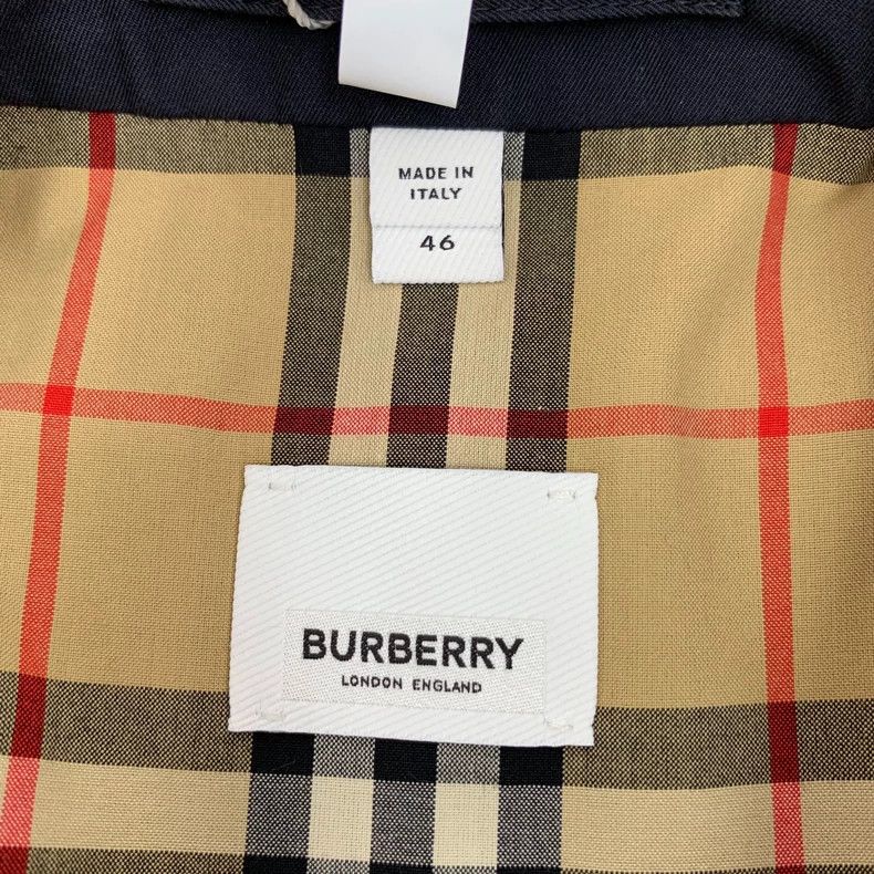 Burberry Burberry Blue Cotton Trench Coat Size US XS / EU 42 / 0 - 5 Thumbnail