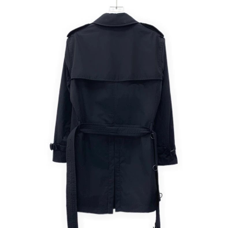 Burberry Burberry Blue Cotton Trench Coat Size US XS / EU 42 / 0 - 2 Thumbnail