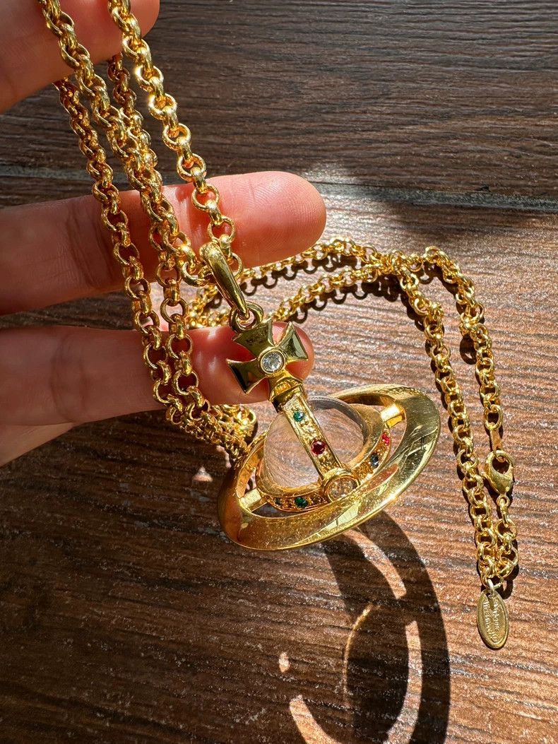 Vivienne Westwood Vivienne Westwood Saturn Large Necklace Size ONE SIZE - 8 Thumbnail