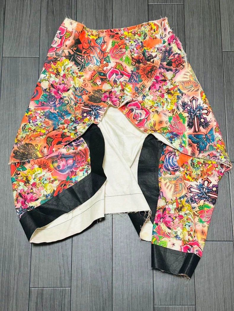 Comme des Garcons COMME des GARCONS 2004SS Red Floral Skirt Size US 26 / EU 42 - 4 Thumbnail