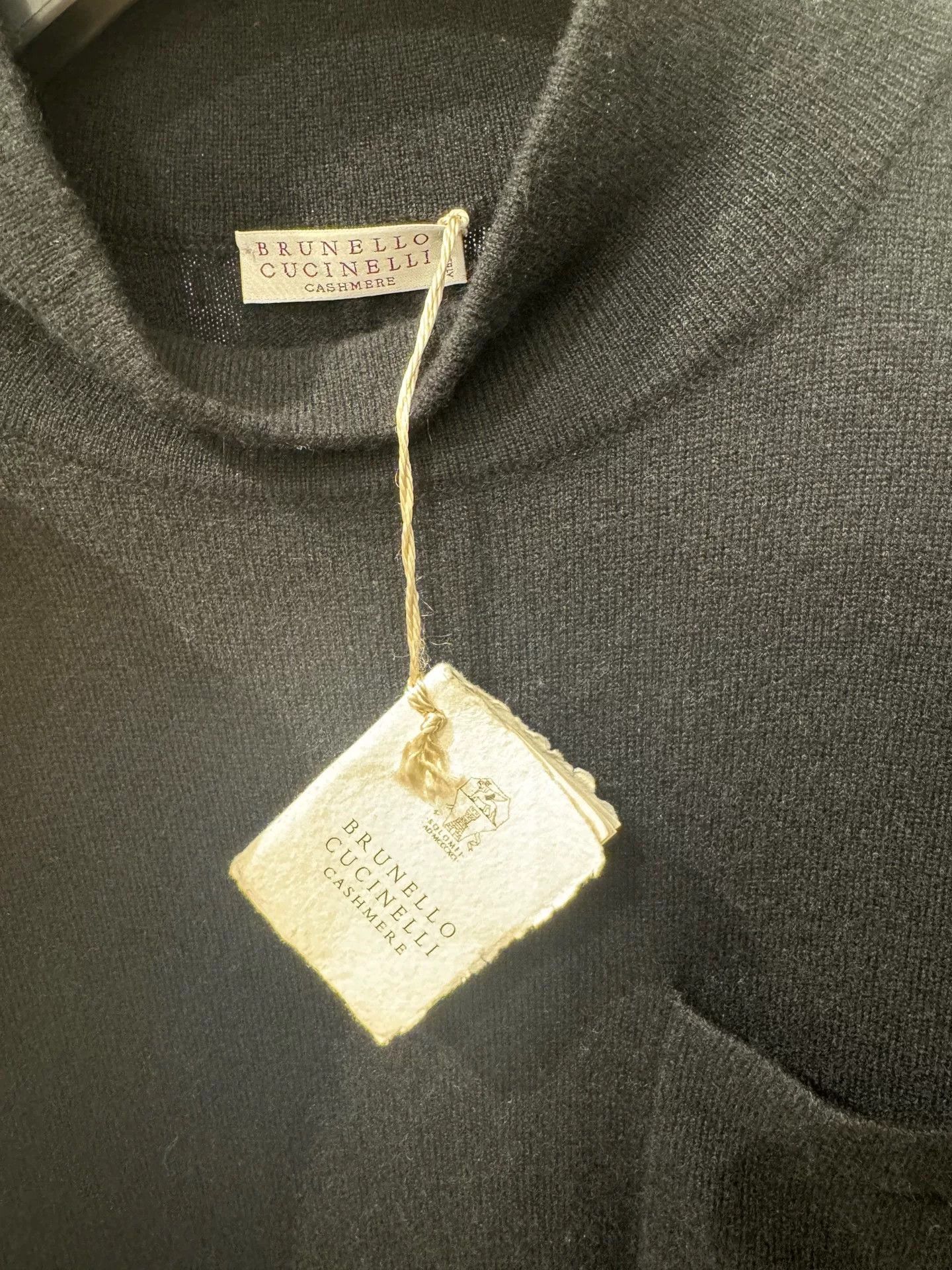 Brunello Cucinelli Brunello Cucinelli Cashmere Short Sleeve Size US L / EU 52-54 / 3 - 2 Thumbnail