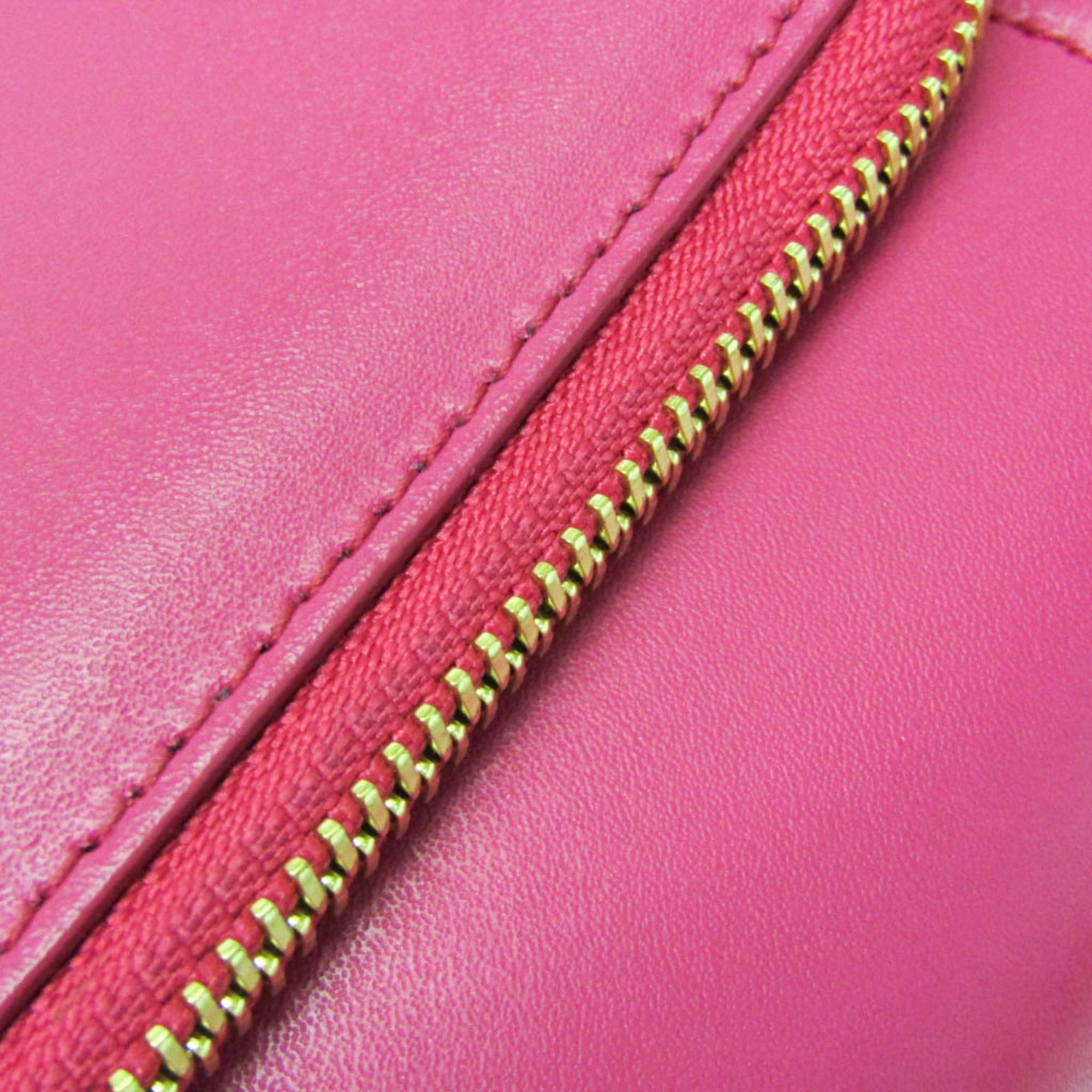 Salvatore Ferragamo Salvatore Ferragamo Vara Ribbon New Bianco FZ-21 G 877 Women's Leather Shoulder Bag Pink Size ONE SIZE - 10 Thumbnail