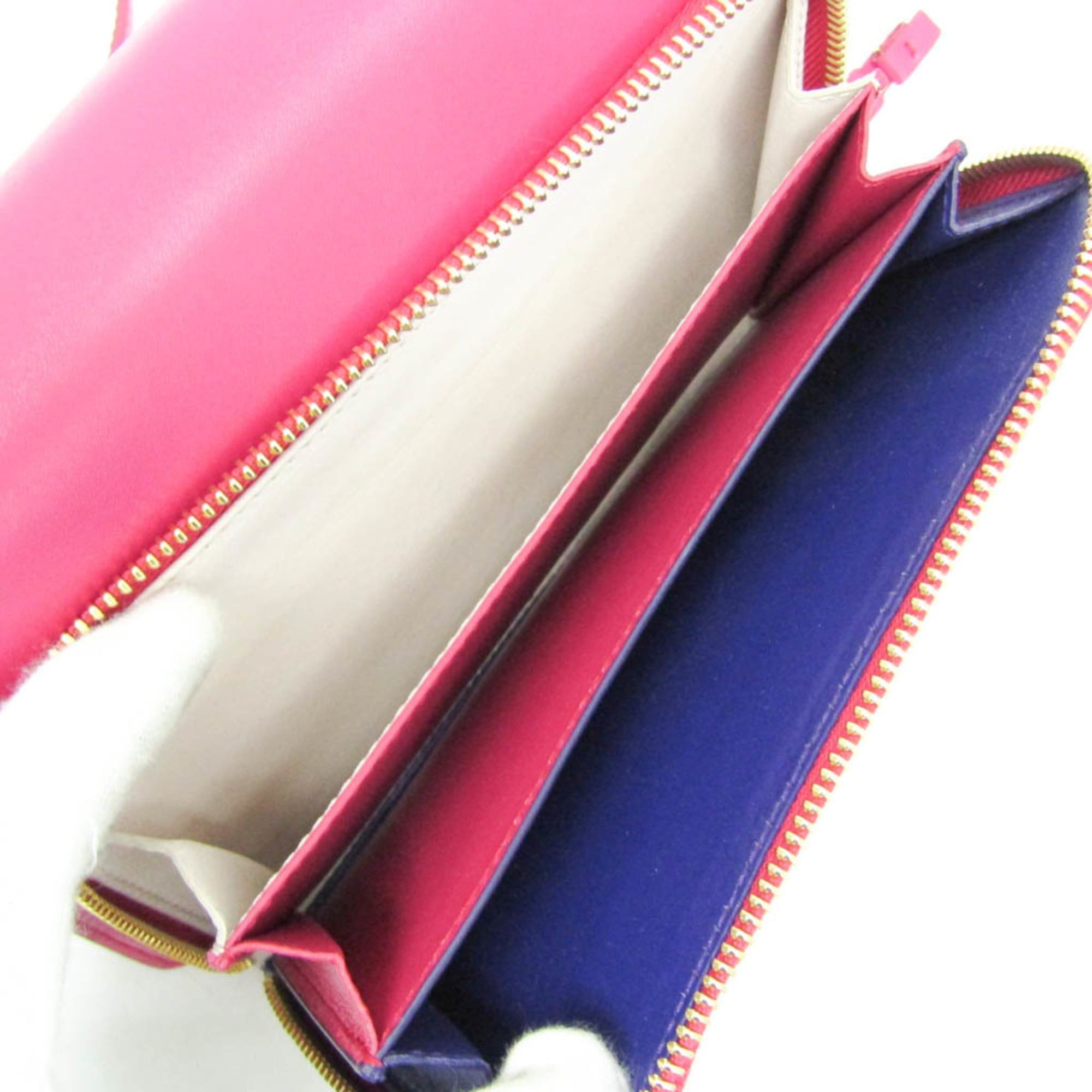 Salvatore Ferragamo Salvatore Ferragamo Vara Ribbon New Bianco FZ-21 G 877 Women's Leather Shoulder Bag Pink Size ONE SIZE - 16 Thumbnail