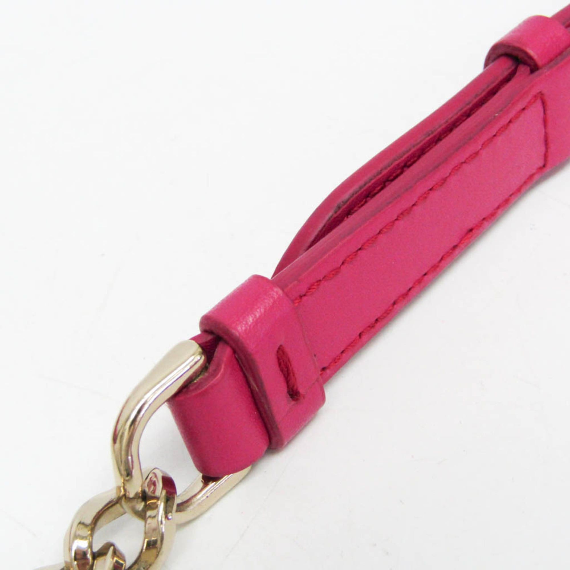 Salvatore Ferragamo Salvatore Ferragamo Vara Ribbon New Bianco FZ-21 G 877 Women's Leather Shoulder Bag Pink Size ONE SIZE - 12 Thumbnail