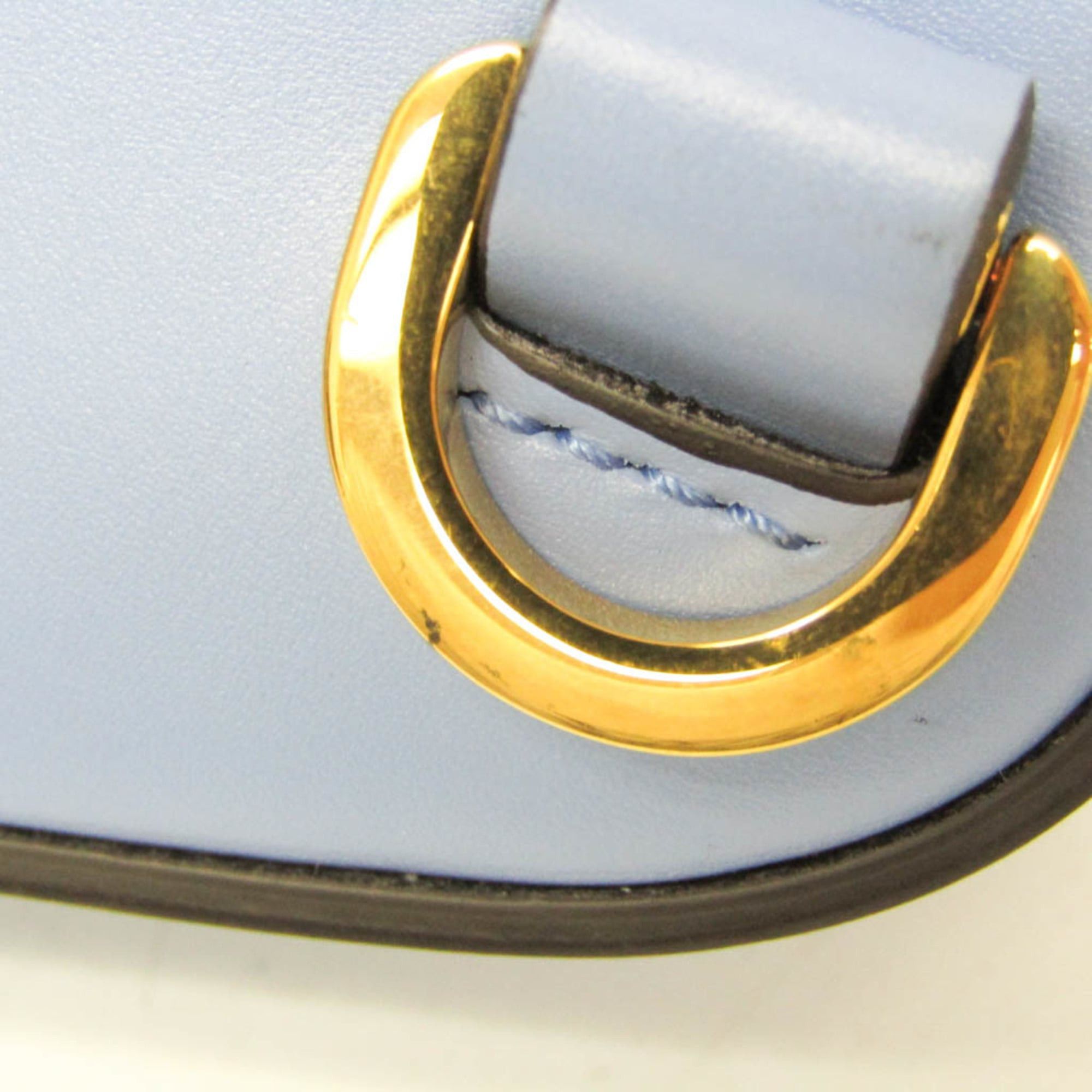Gucci Gucci Bamboo 702106 Women's Leather Backpack,Handbag,Shoulder Bag Blue Size ONE SIZE - 14 Thumbnail
